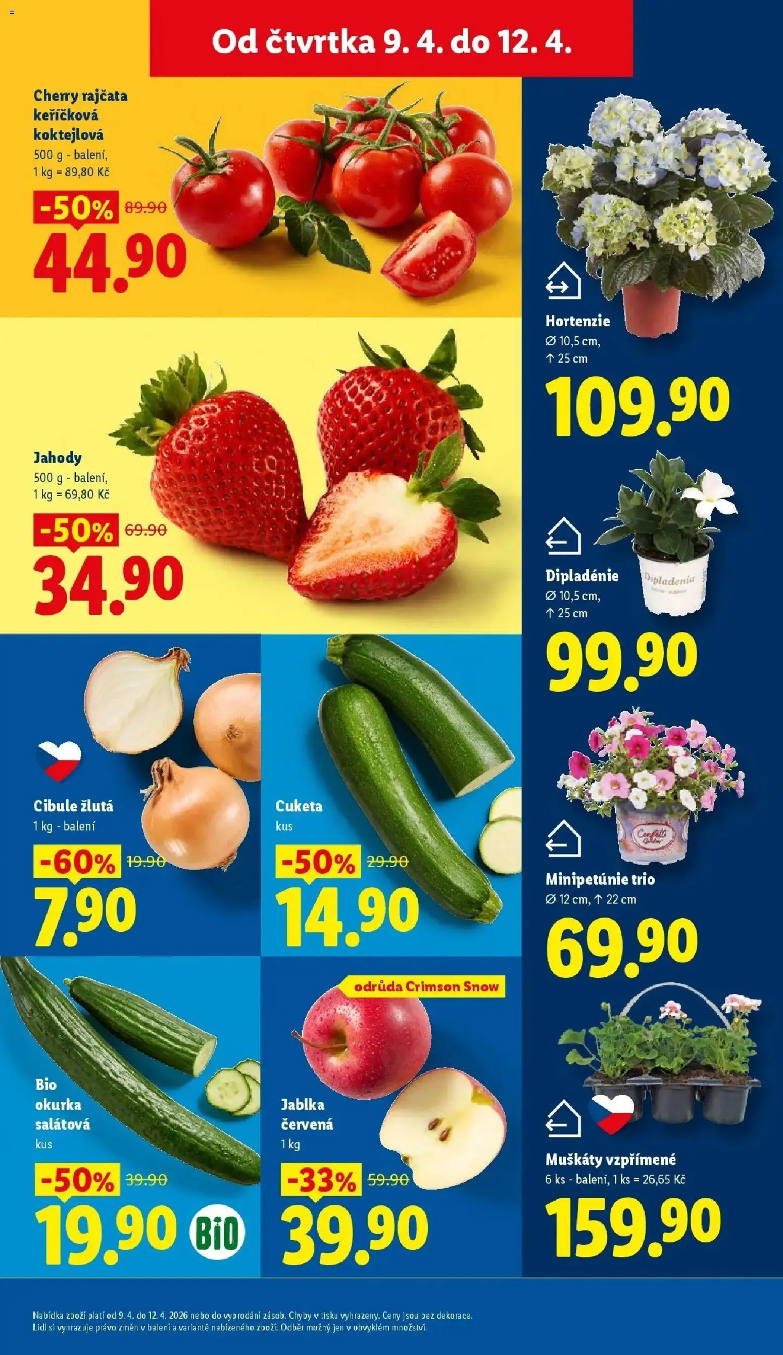 Lidl aktuální leták od 09.04.2026 | Strana: 9 | Produkty: Jablka, Rajčata, Jahody, Okurka