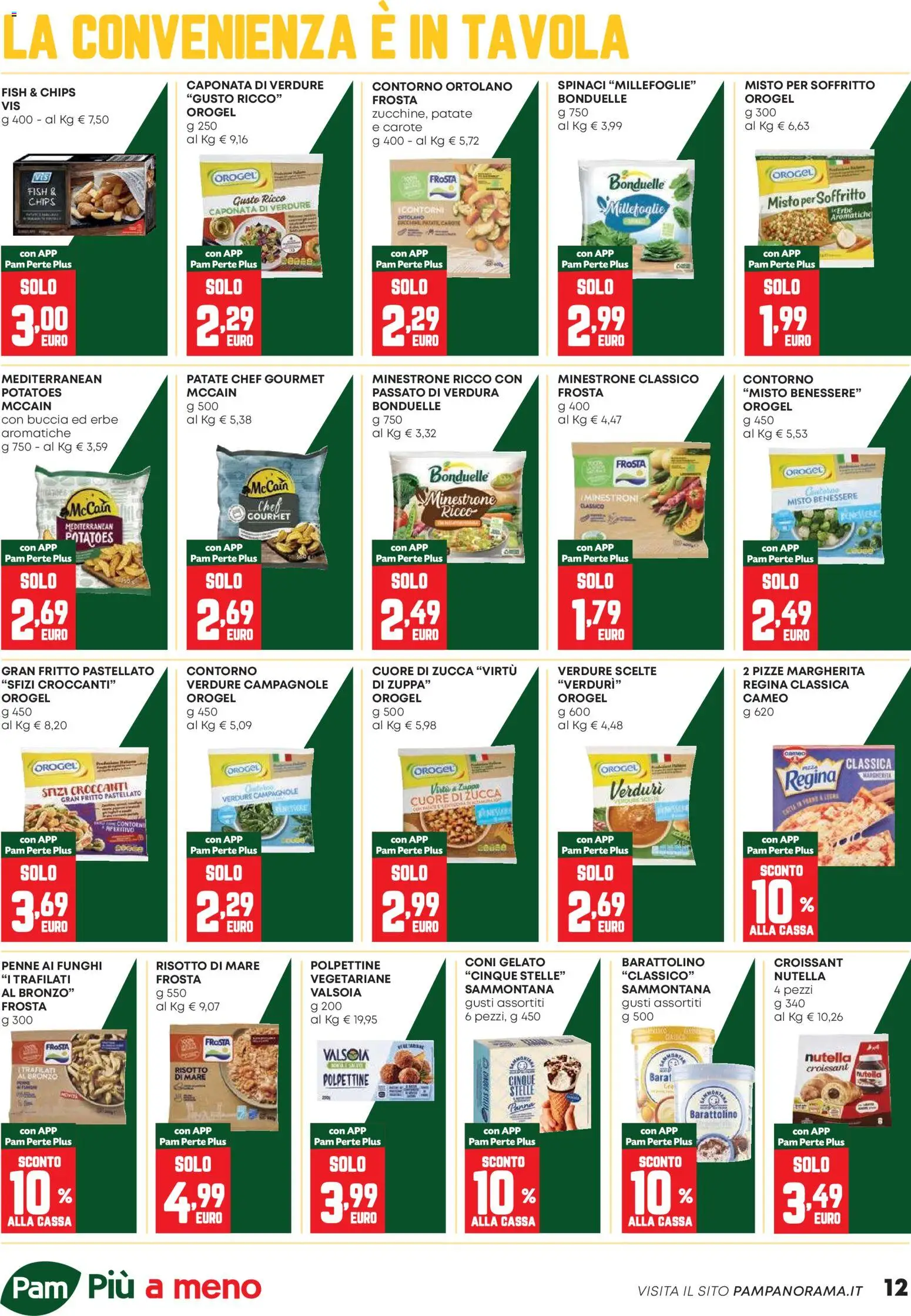 Volantino PAM del 15.01.2026 | Pagina: 12 | Prodotti: Panna, Patate, Verdure, Funghi