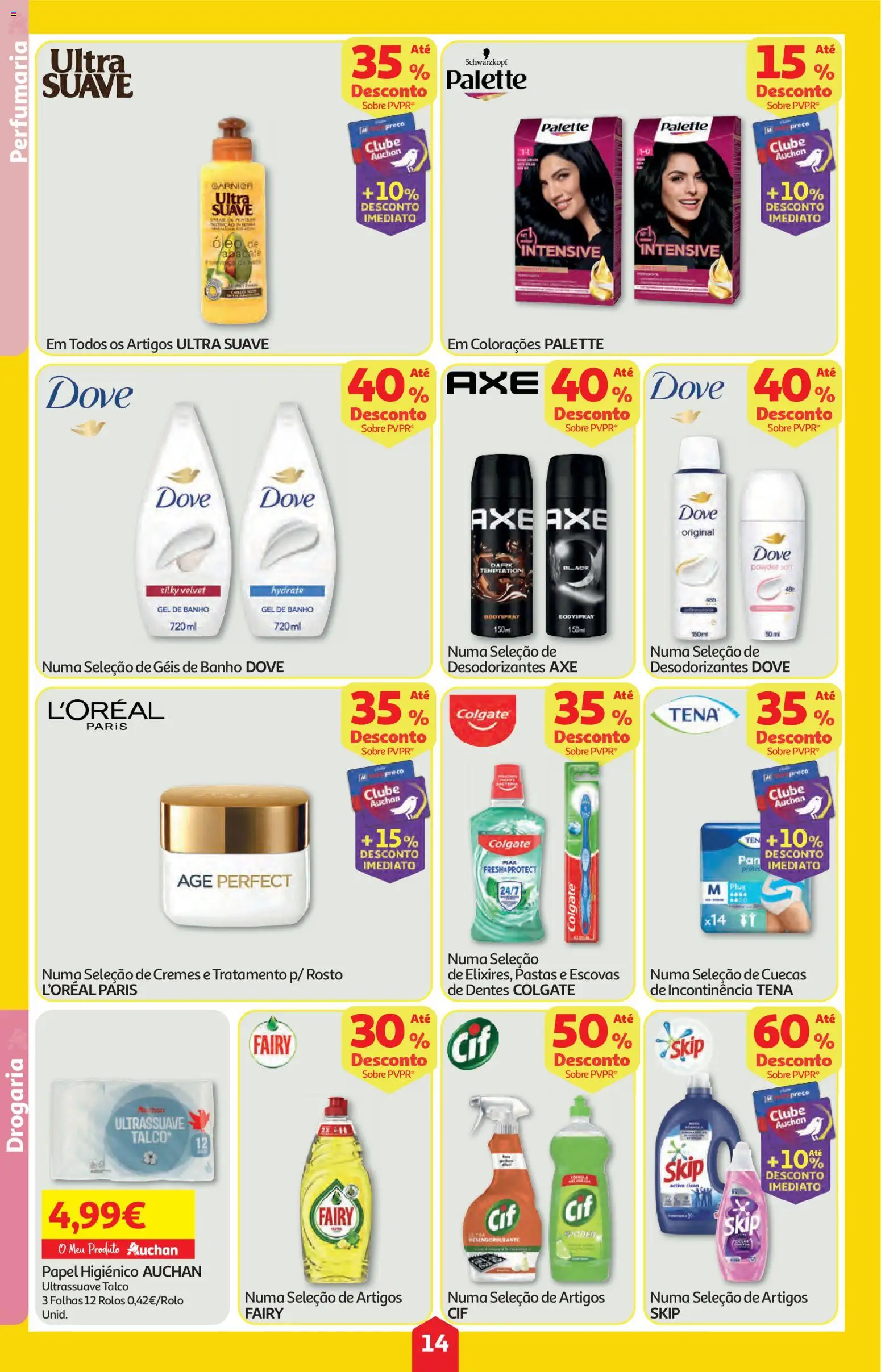 Auchan folheto │ válido de 01.01.2026 | Página: 14 | Produtos: Papel higiénico, Gel de banho, Óleo, Abacate