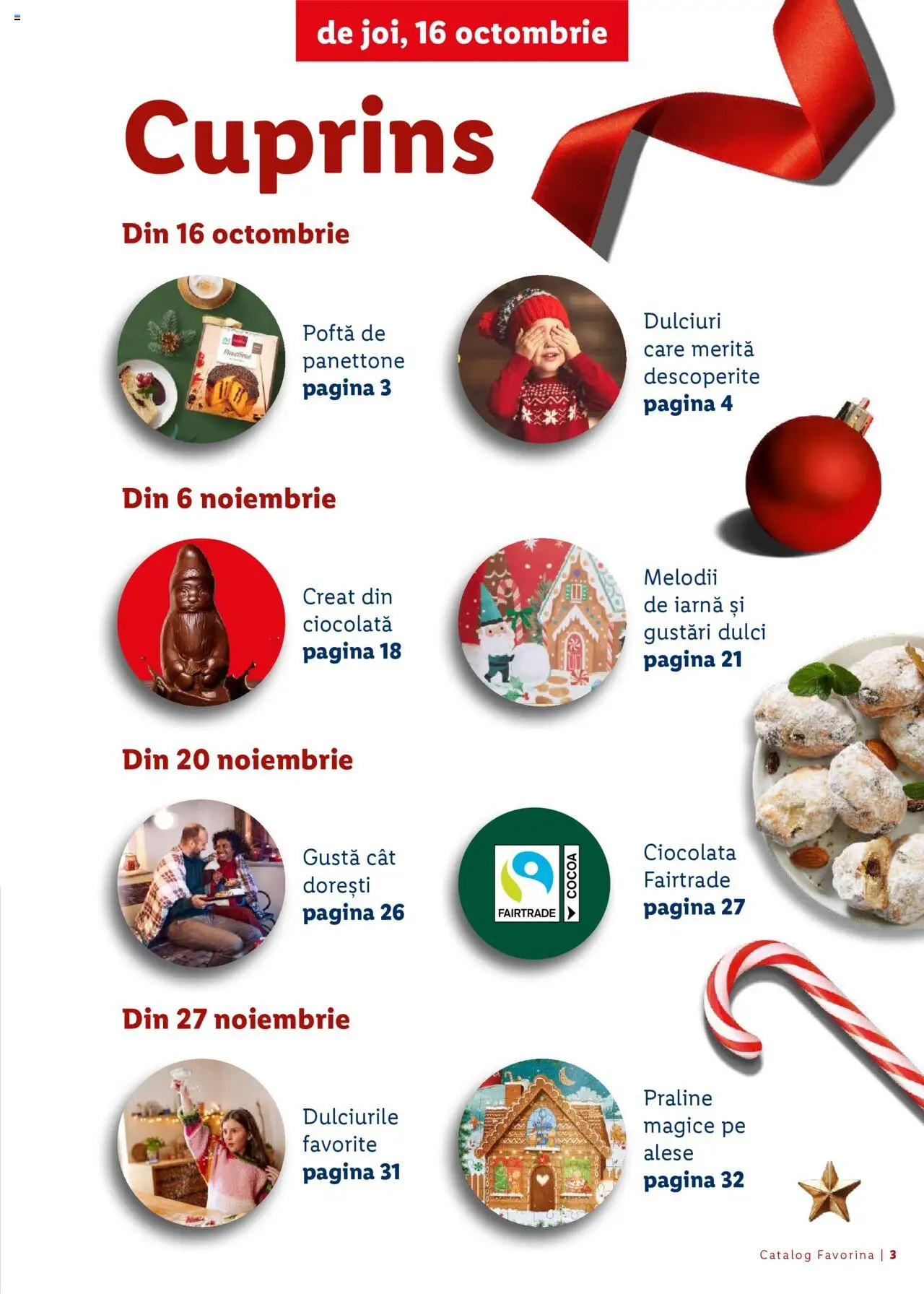 Noul catalog Lidl – valabil de la 16.10.2025 | Pagină: 3 | Produse: Praline, Ciocolată