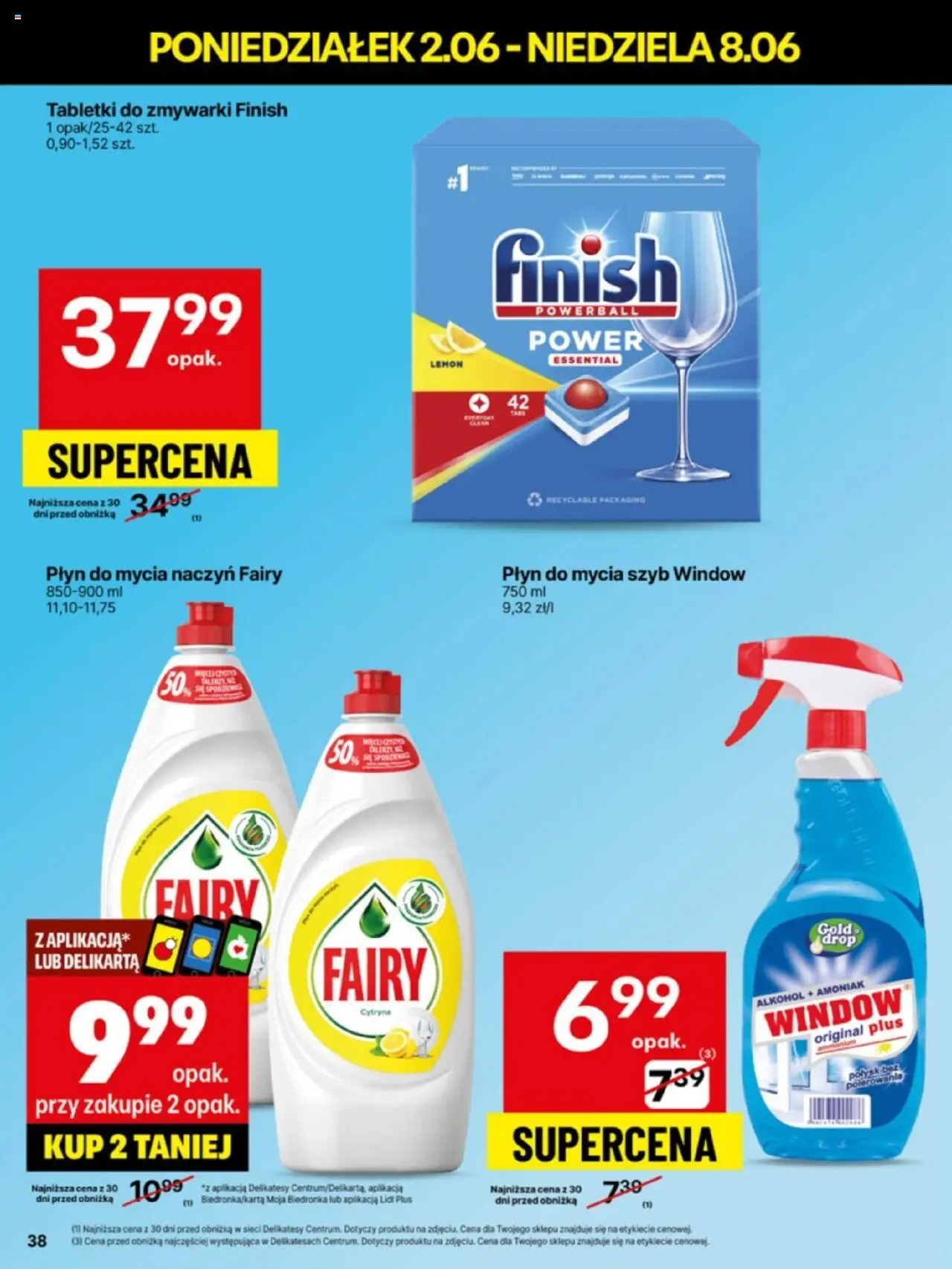 Delikatesy Centrum Gazetka - Sklepy Własne od 02.06.2025 | Strona: 38 | Produkty: Cytryna, Płyn do mycia szyb, Fairy, Finish