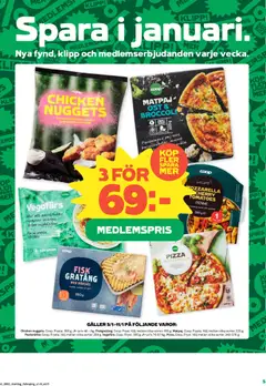 Coop - erbjudanden - Förhandsvisning av reklamblad från butik Coop aktuell från 05.01.2026 | Sida: 5 | Produkter: Galler, Vegofärs, Pizza, Broccoli