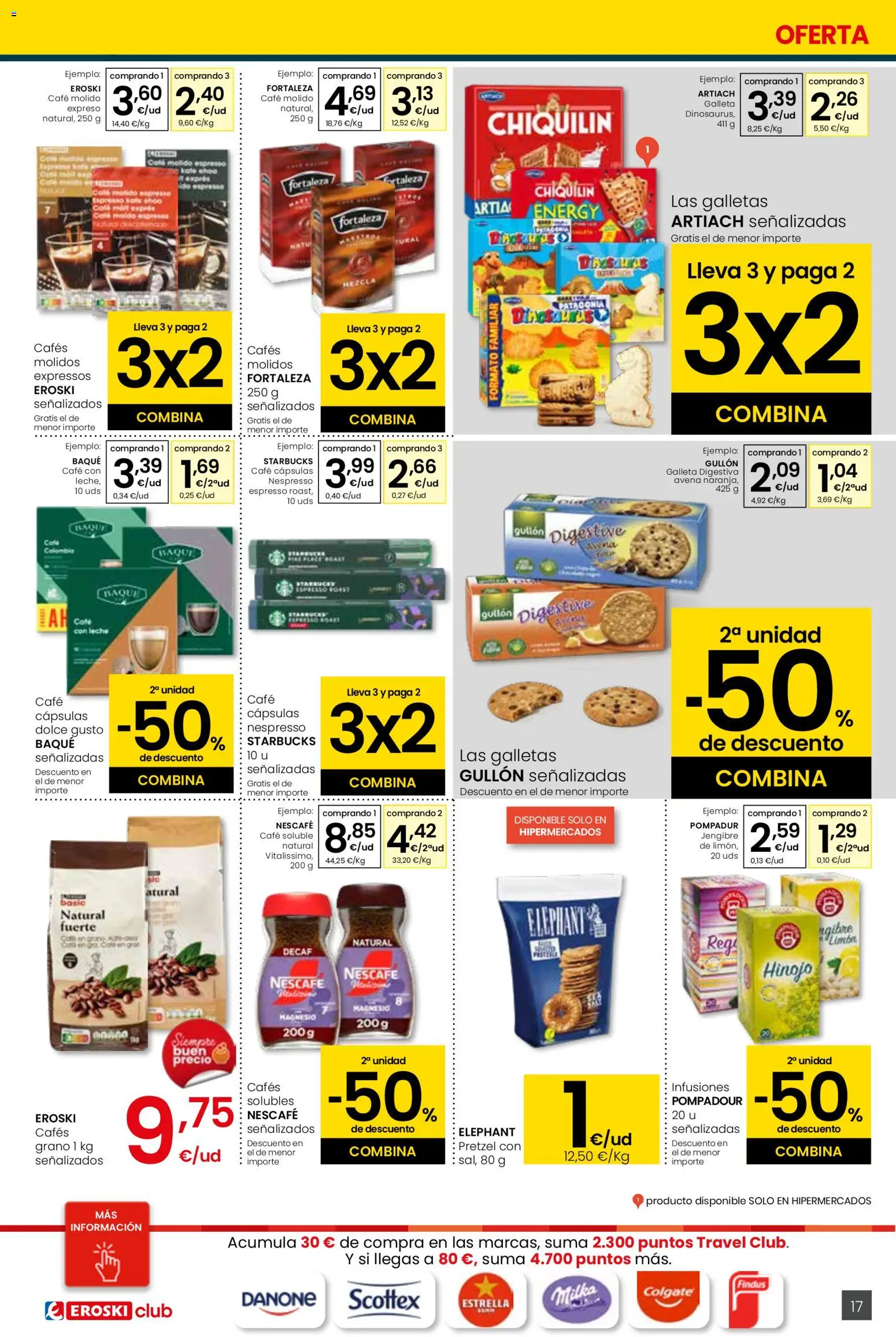 Eroski - Viste tu cesta de primavera  │ válido desde el 12.03.2026 | Página: 17 | Productos: Σφουγγαρίστρα, Café, Galletas, Μηχανή καφέ