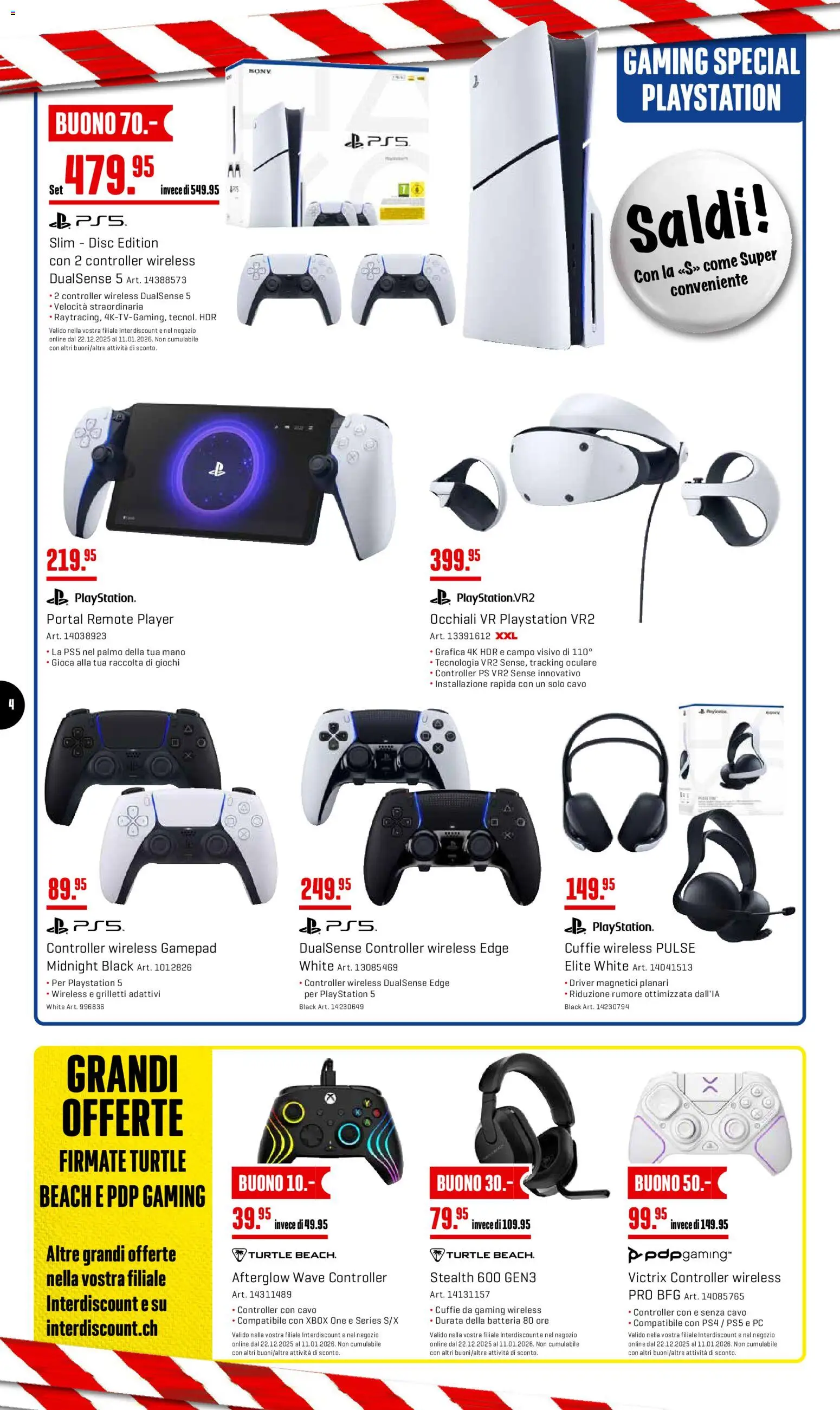 Interdiscount Aktionen Saldi – gültig ab 22.12.2025 | Seite: 4 | Produkte: Player, Playstation, Xbox, Sony