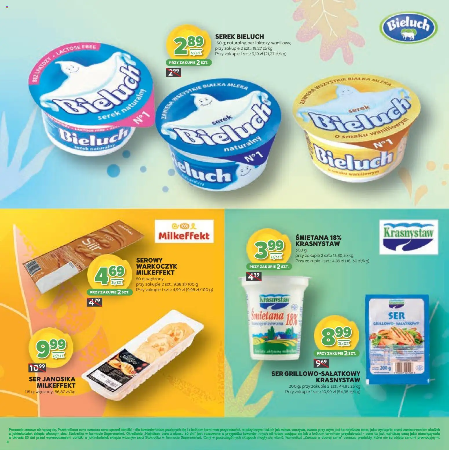 Stokrotka Gazetka - Wiosenne Inspiracje od 26.02.2026 | Strona: 8 | Produkty: Stokrotka, Mleka, Ser, Śmietana