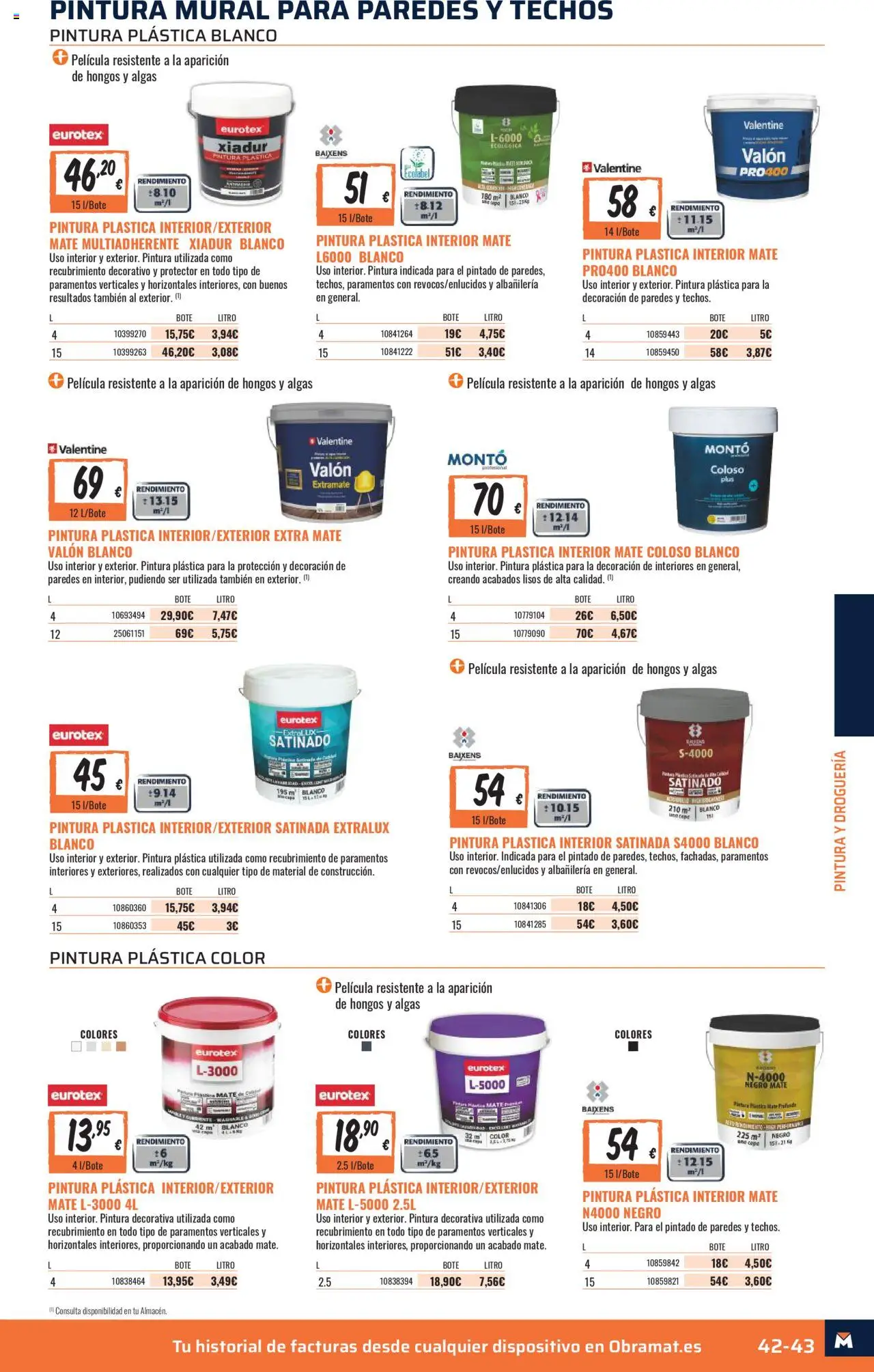 Obramat - Pamplona  │ válido desde el 10.10.2025 | Página: 43 | Productos: Pintura plástica