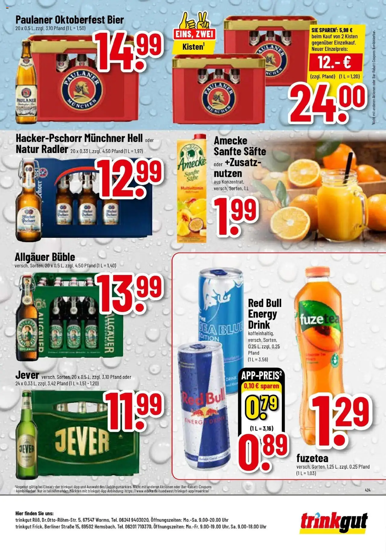 Trinkgut - trinkgut: Wochenangebote – gültig ab 06.10.2025 | Seite: 8 | Produkte: Berliner, Red bull, Jever, Paulaner