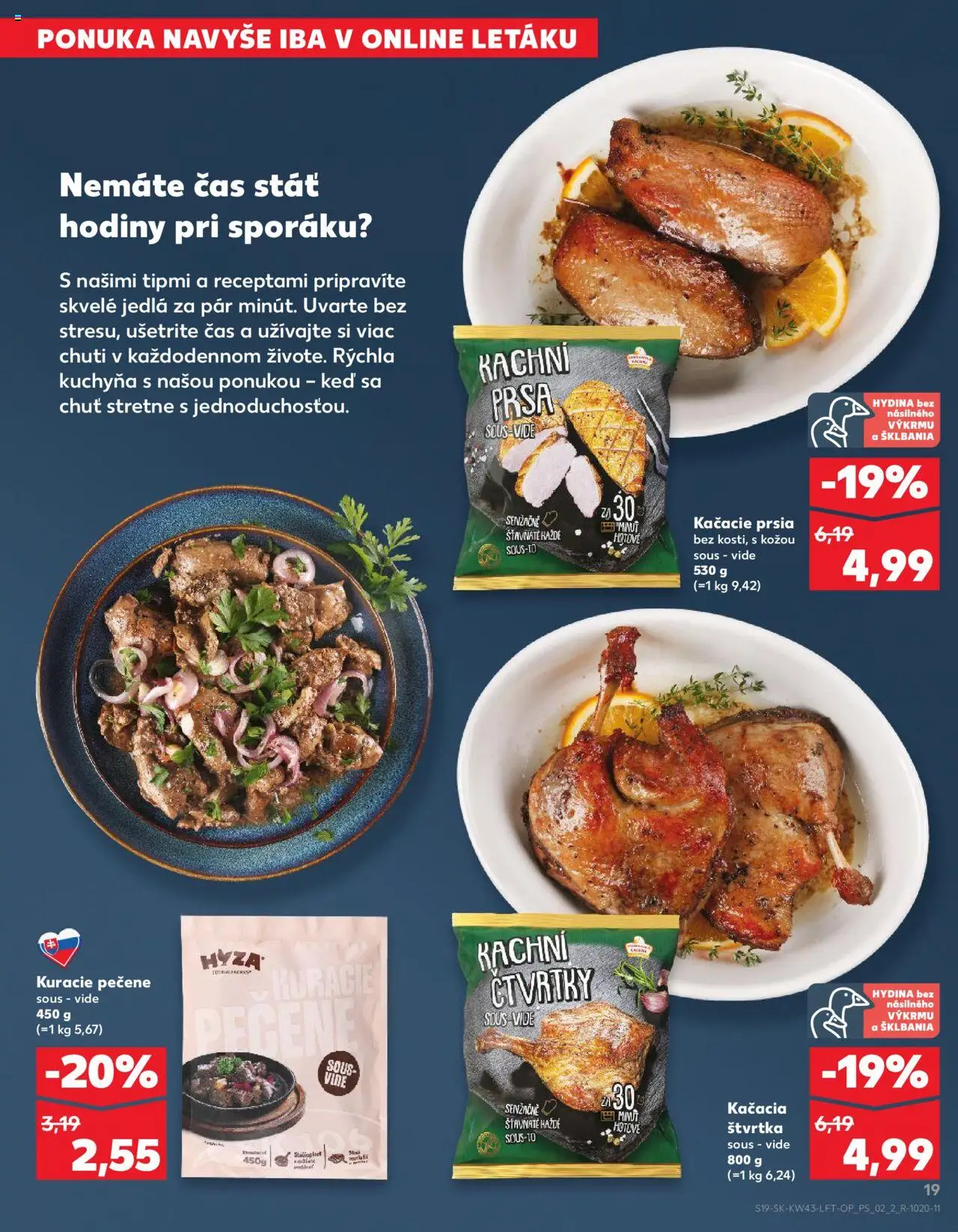 Nové Kaufland akcie – leták je platný od 23.10.2025 | Strana: 19 | Produkty: Kuchyňa, Hodiny, Kačacie prsia