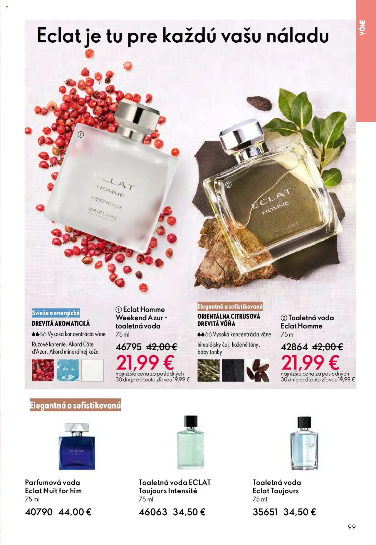 Katalóg Oriflame 13 2025 │ platný od 07.09.2025 | Strana: 99 | Produkty: Toaletná voda, Voda