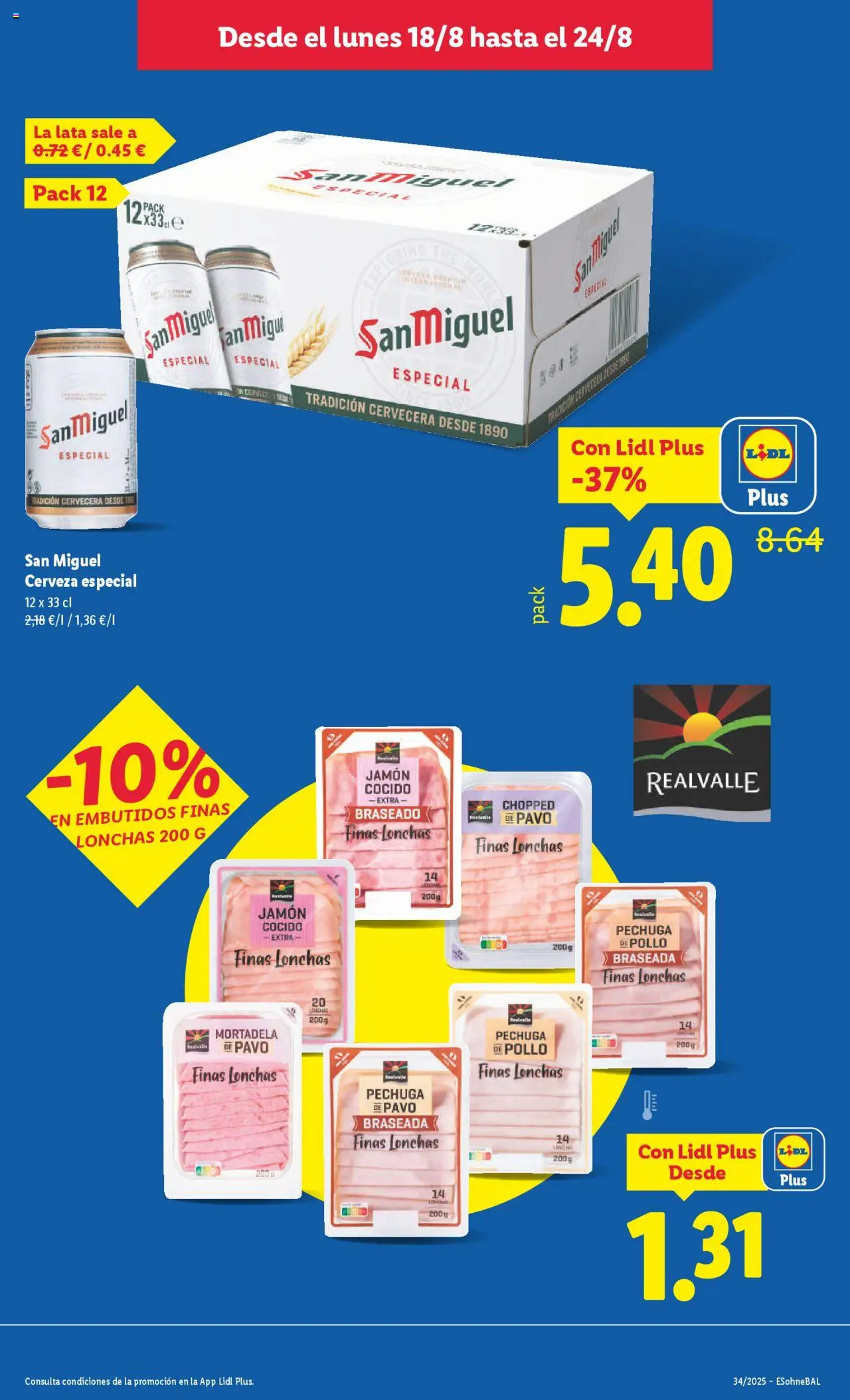 Lidl catálogo BCN │ válido desde el 18.08.2025 | Página: 23 | Productos: Jamón, Jamón cocido, Cerveza, Νυχτικό