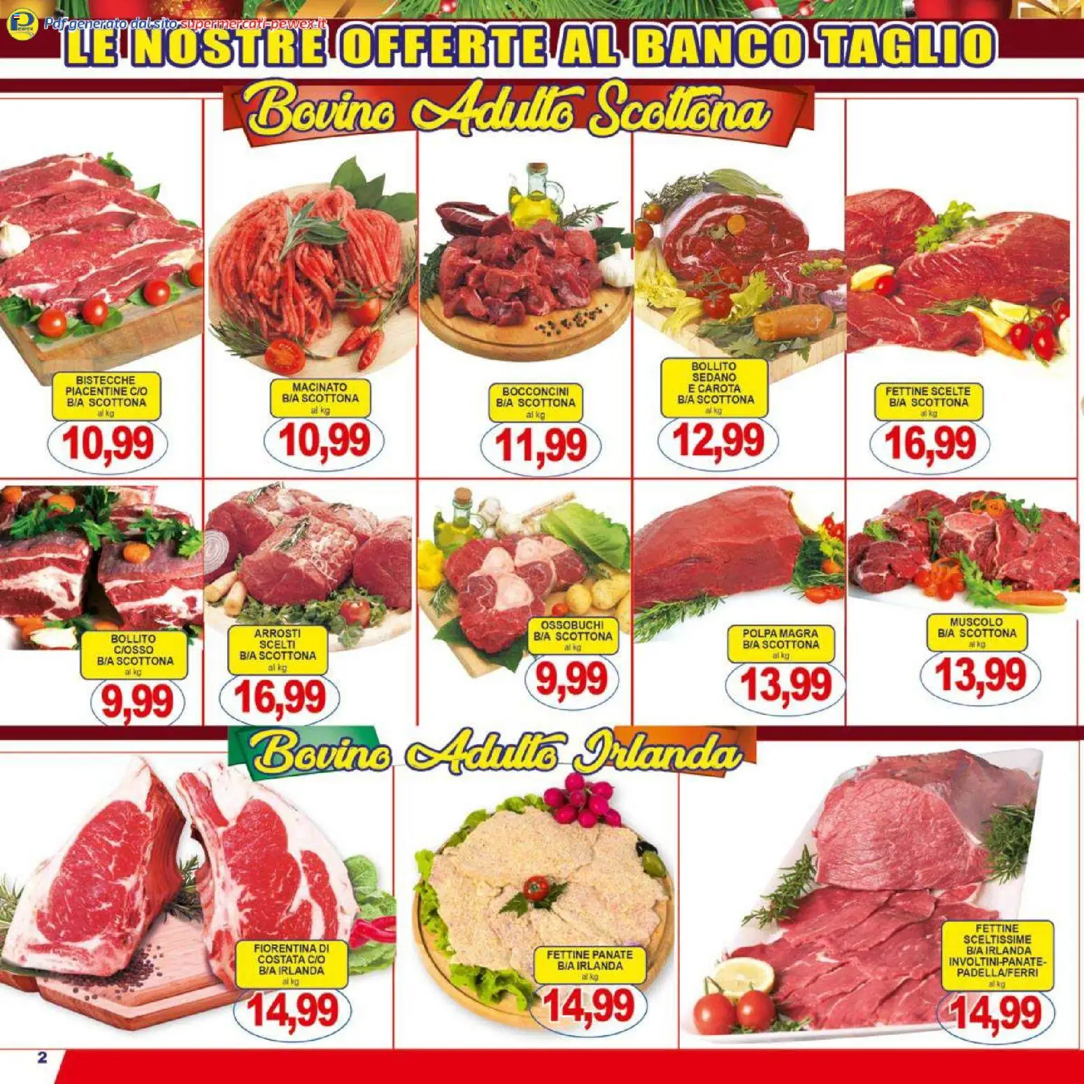 Volantino Pewex del 27.12.2025 | Pagina: 2 | Prodotti: Bovino, Carota, Sedano, Macinato