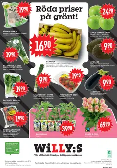 PAK CHOY SALLAD, NEDERLÄNDERNA Klass 1 - Förhandsvisning av reklamblad från butik Willys aktuell från 27.04.2026 | Sida: 8 | Produkter: Avocado, Bananer, Aubergine, Majs