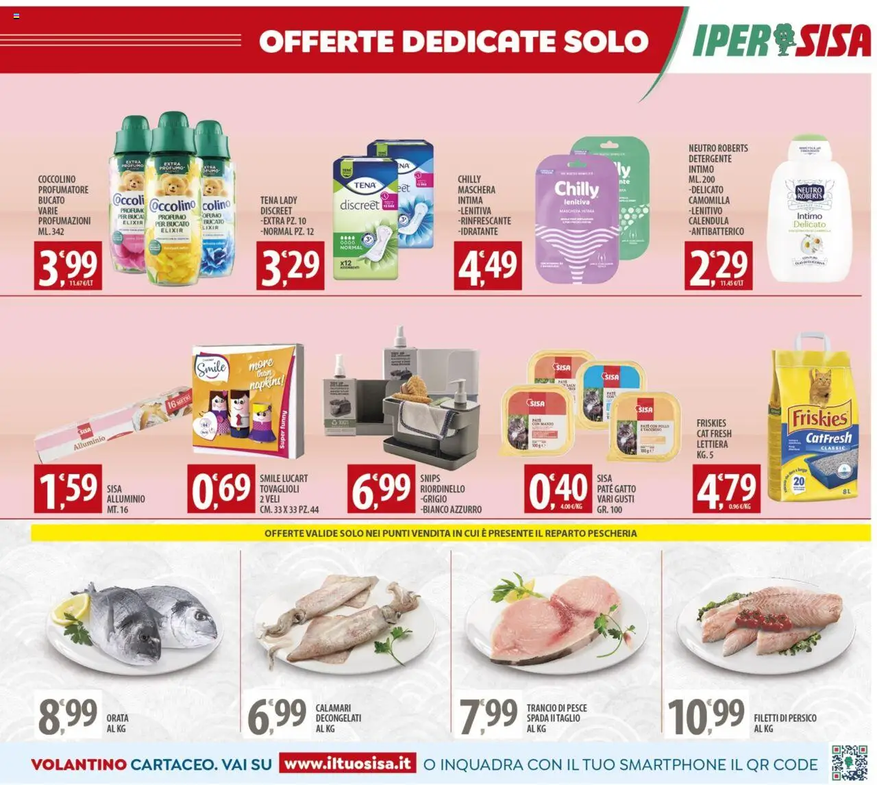 Volantino SISA del 12.09.2025 | Pagina: 15 | Prodotti: Detergente, Manzo, Intimo, Smartphone