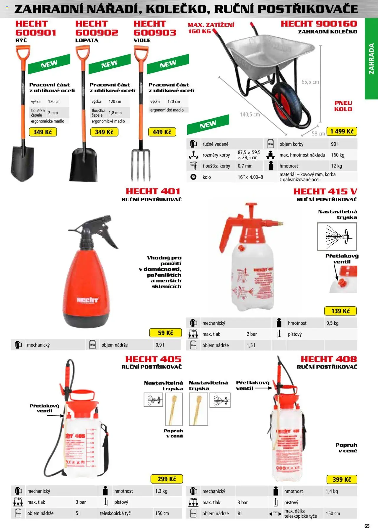 Hecht katalog - Jaro-léto 2025 od 22.04.2025 | Strana: 65 | Produkty: Hecht, Vidle, Madlo, Postřikovač