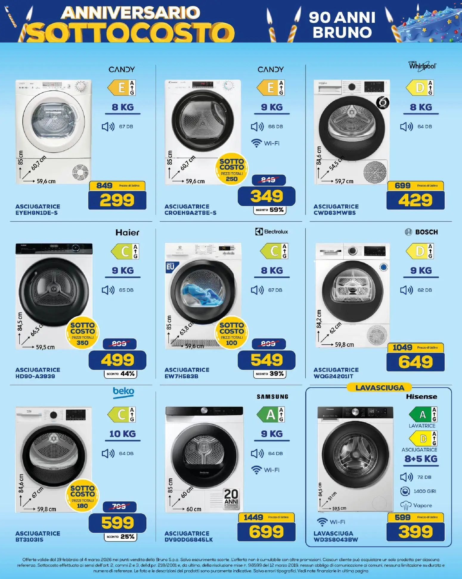 Volantino Euronics del 19.02.2026 | Pagina: 17 | Prodotti: Lavasciuga, Lavatrice, Asciugatrice, Samsung