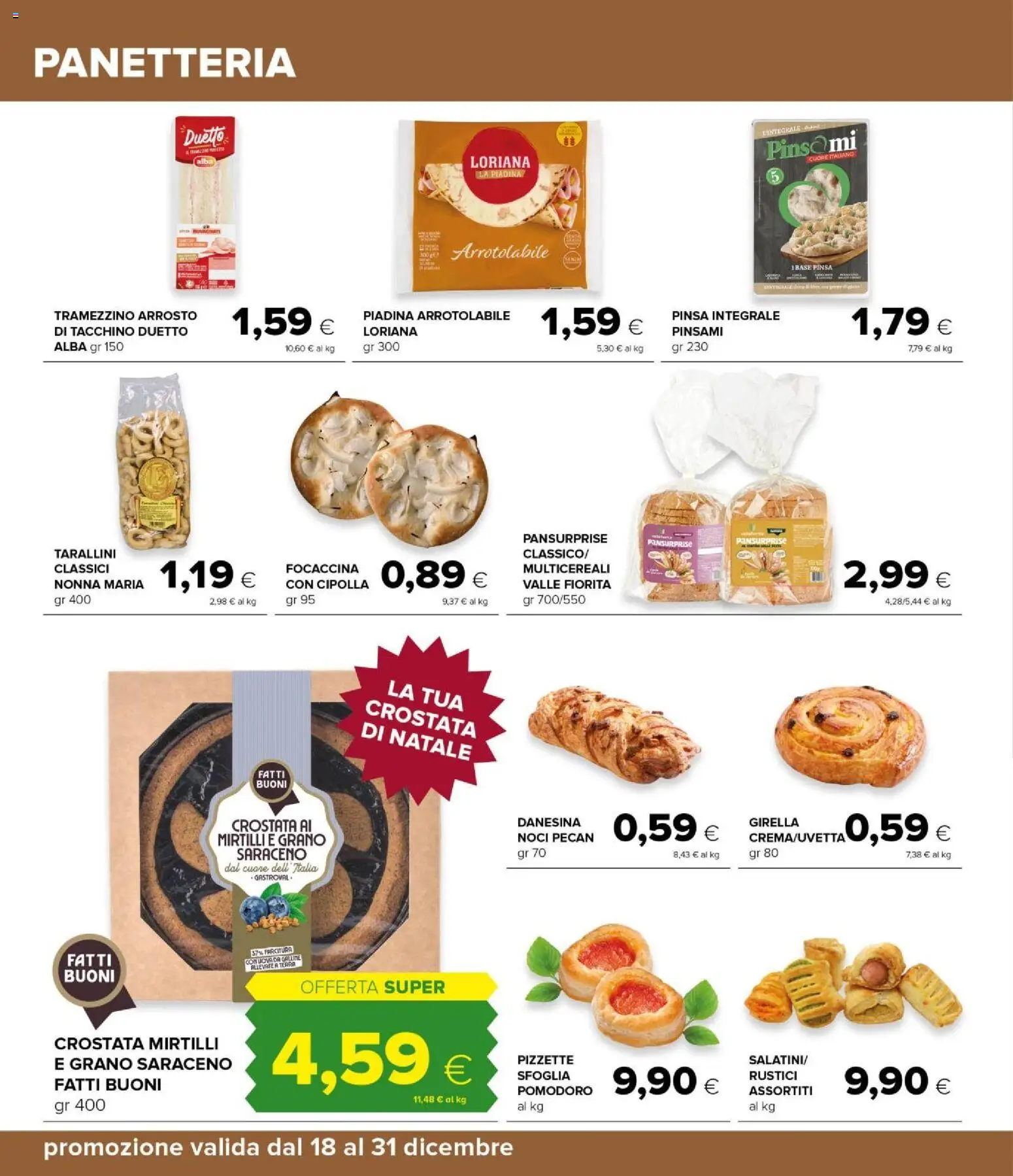 Volantino Oasi del 18.12.2025 | Pagina: 16 | Prodotti: Uova, Tacchino, Mirtilli, Piadina