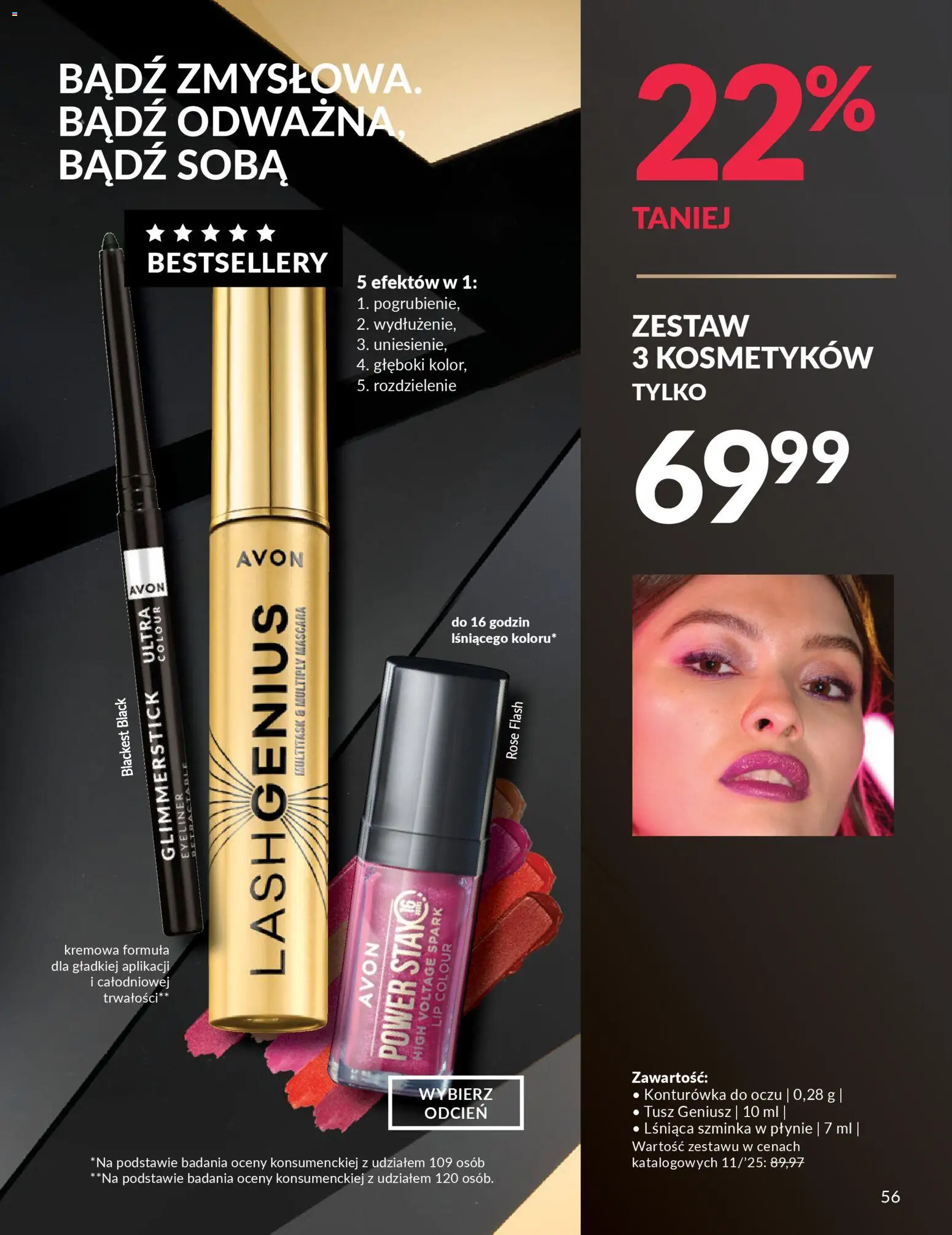 Avon Black Friday od 13.11.2025 | Strona: 56 | Produkty: Eyeliner, Szminka, Konturówka