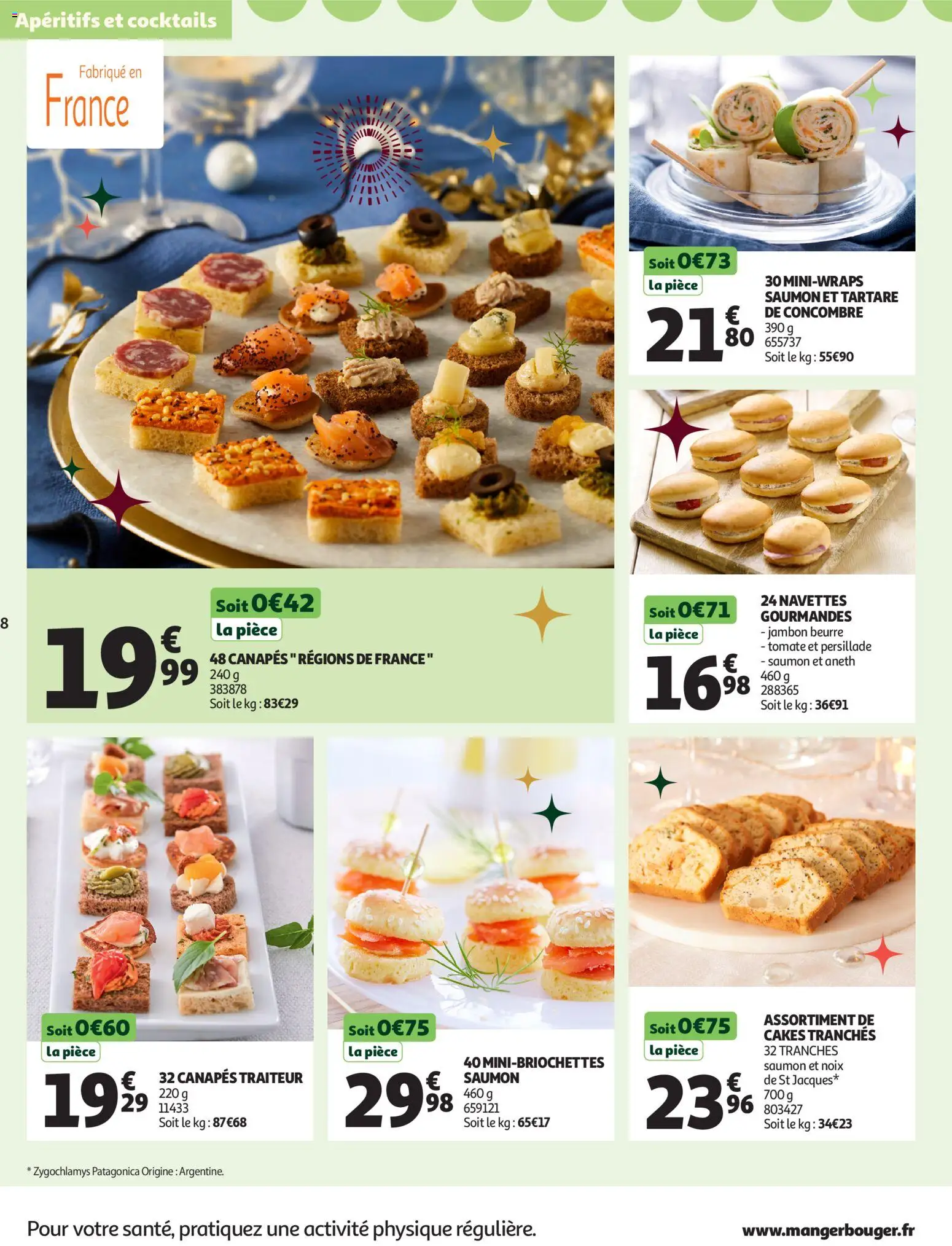 {H1} | Page: 8 | Produits: Concombre, Beurre, Saumon, Noix