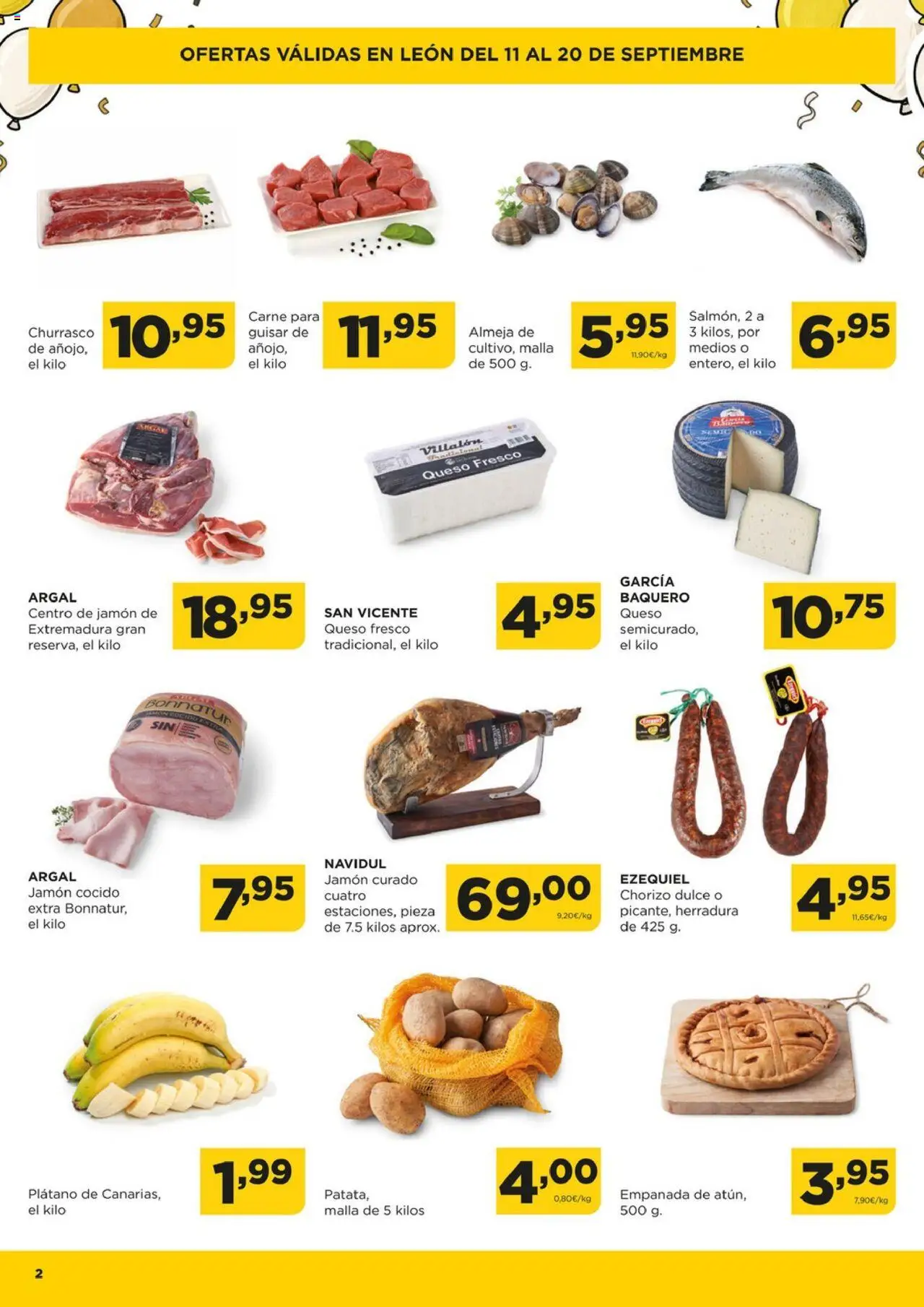 Alimerka - Reapertura │ válido desde el 11.09.2025 | Página: 2 | Productos: Queso, Jamón, Jamón cocido, Queso fresco