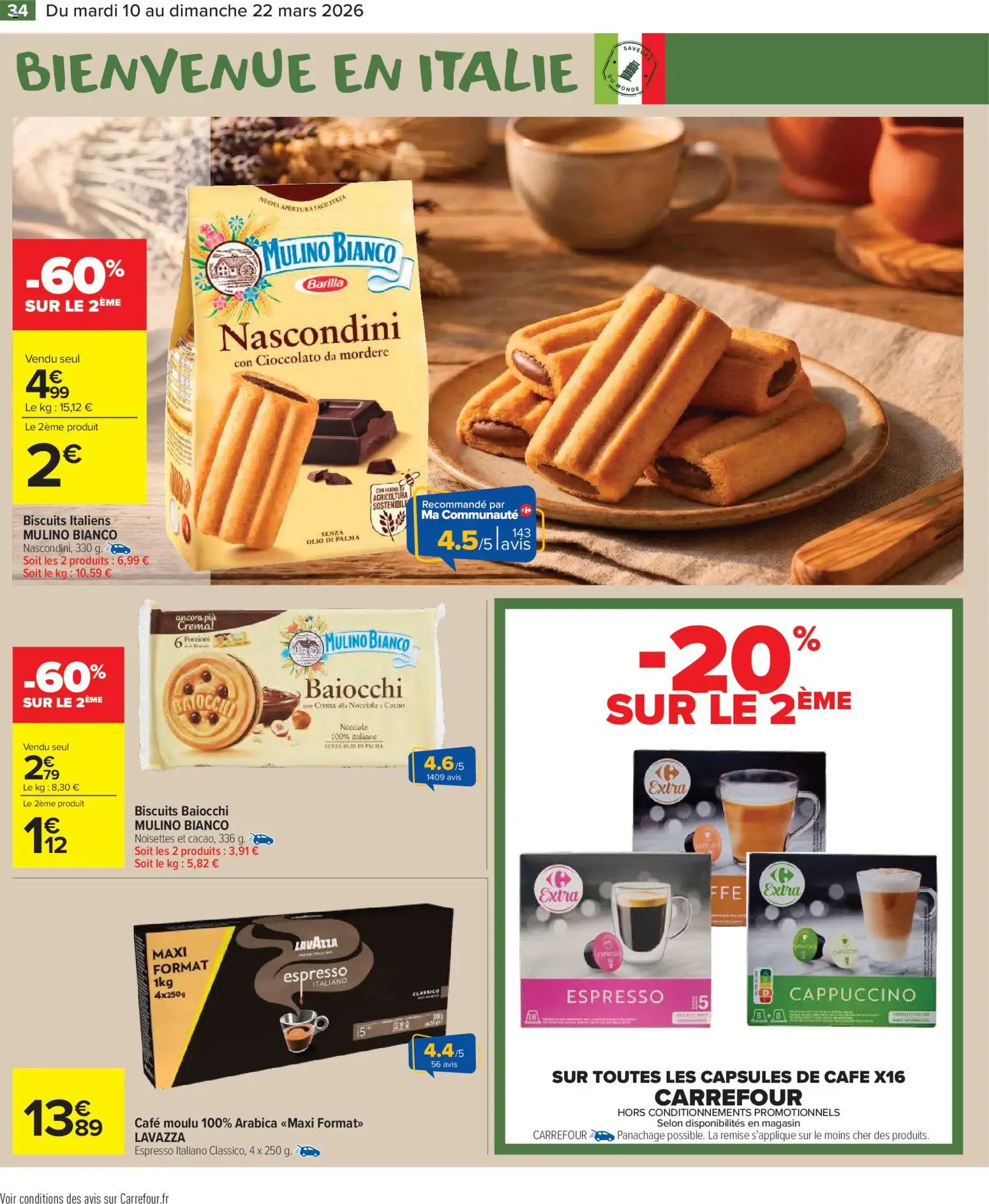 {H1} | Page: 36 | Produits: Noisettes, Café moulu, Café, Biscuits