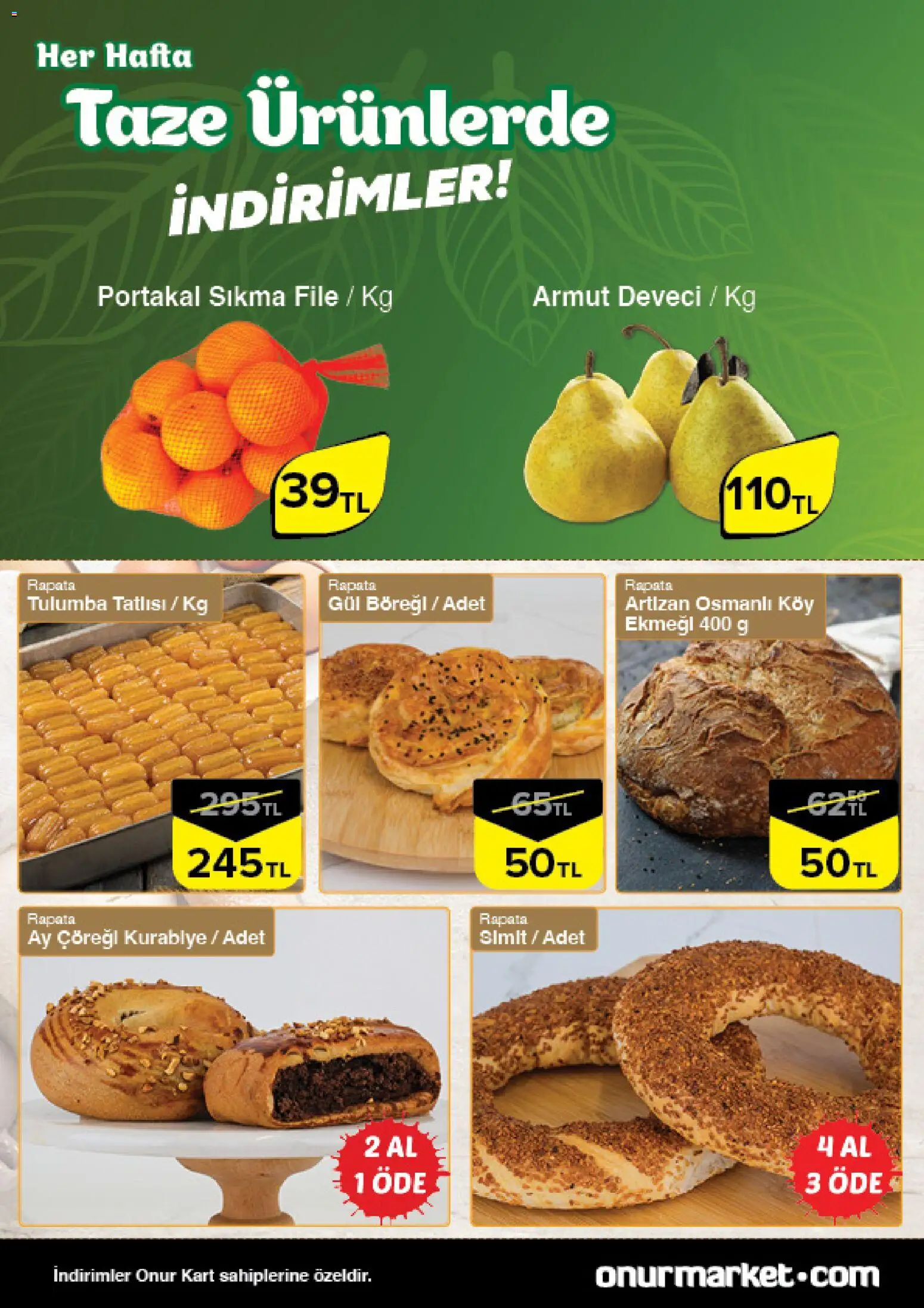 Onur Market Taze Ürünlerde İndirimler - İstanbul - 02.01.2026 tarihinden itibaren geçerlidir | Sayfa: 4 | Ürünler: Gül, Portakal, Armut