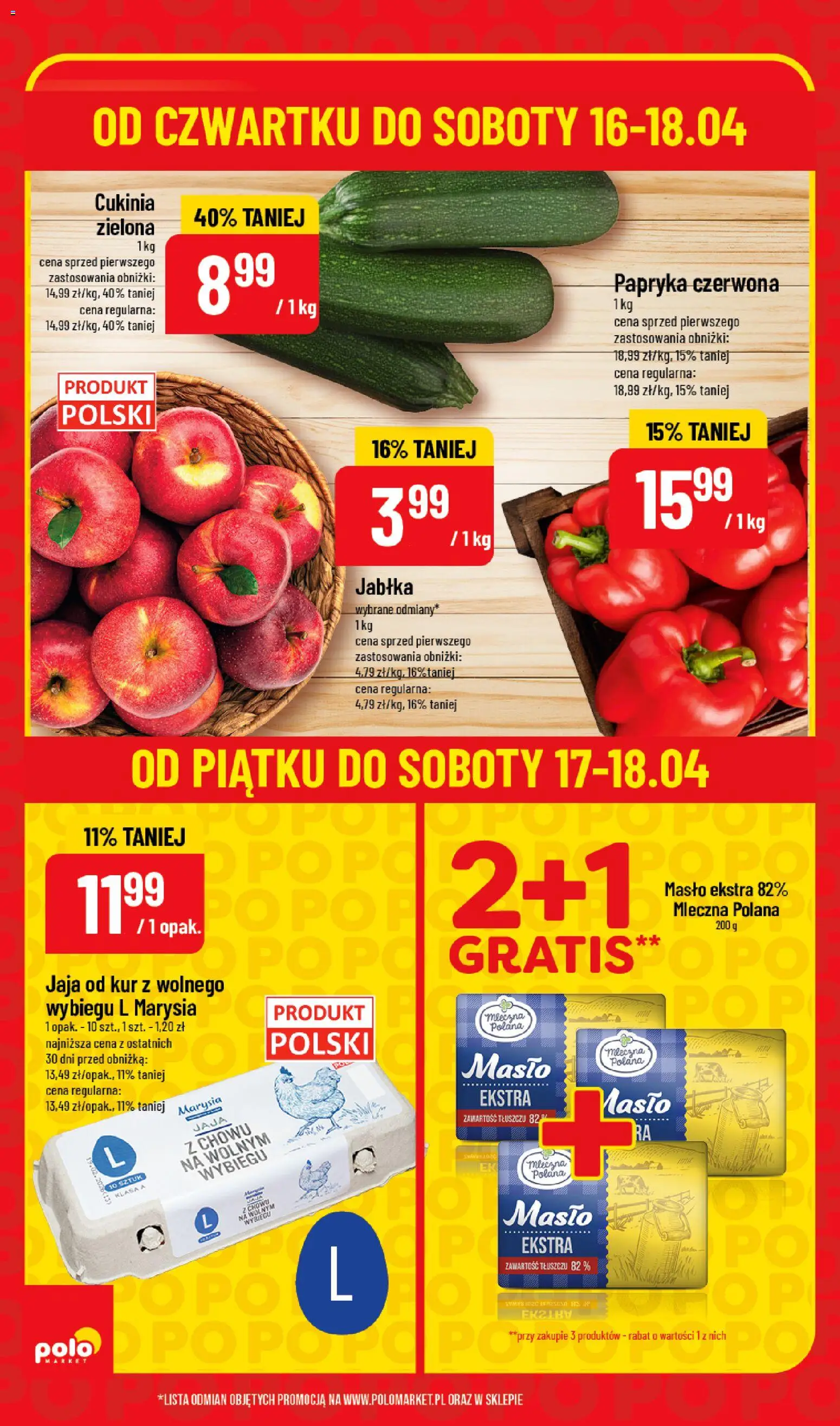 POLOmarket gazetka - Super Hity od 16.04.2026 | Strona: 6 | Produkty: Masło, Papryka czerwona, Jabłka, Jaja