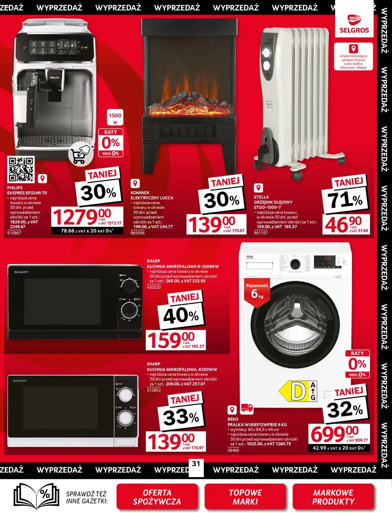 Selgros cash&carry Gazetka - Oferta przemysłowa od 11.09.2025 | Strona: 35 | Produkty: Pralka