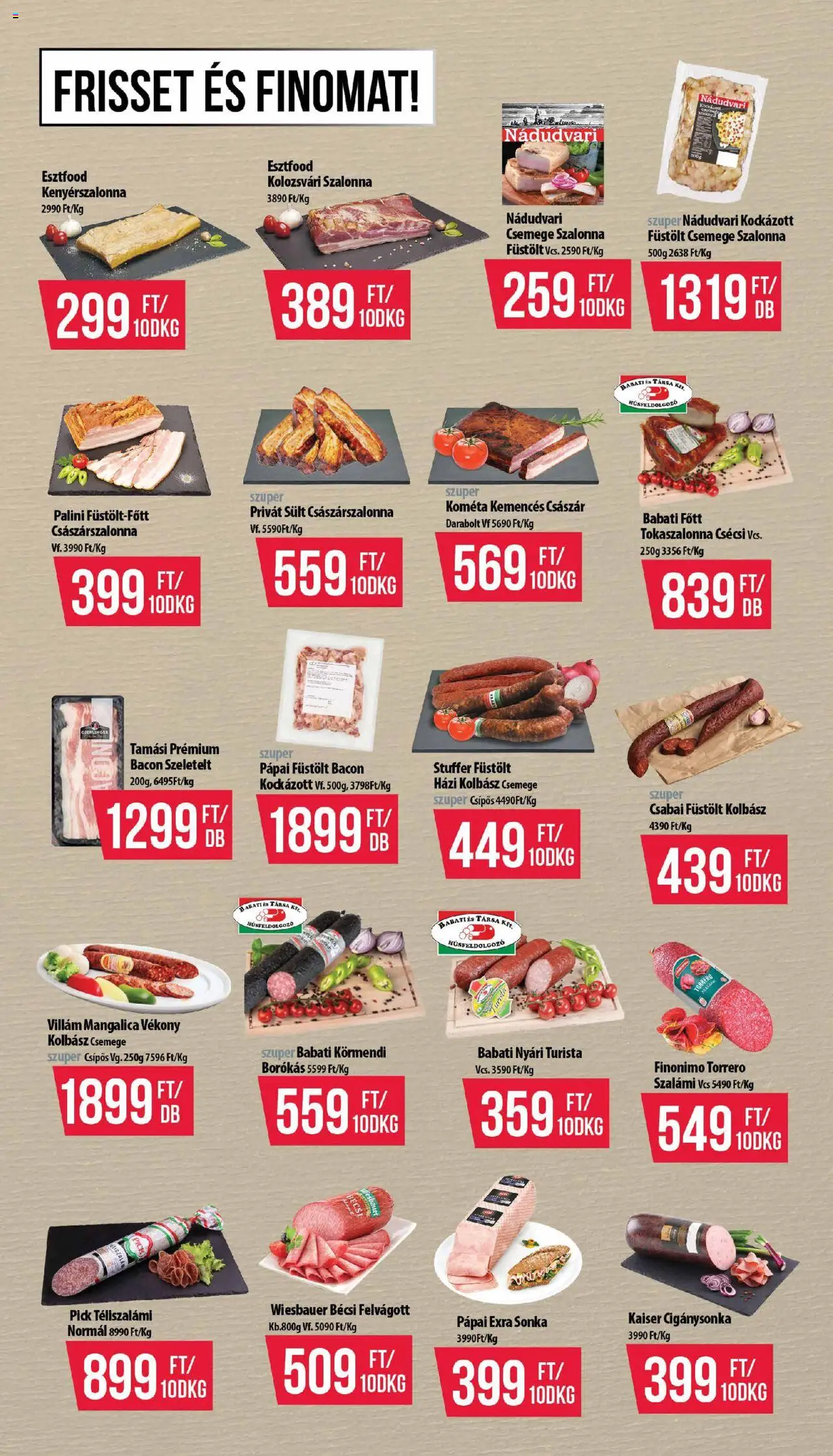 COOP akciós ujság - amely érvényes a következő dátumtól: 18.09.2025 | Oldal: 2 | Termékek: Kolbász, Tokaszalonna, Sonka, Császárszalonna