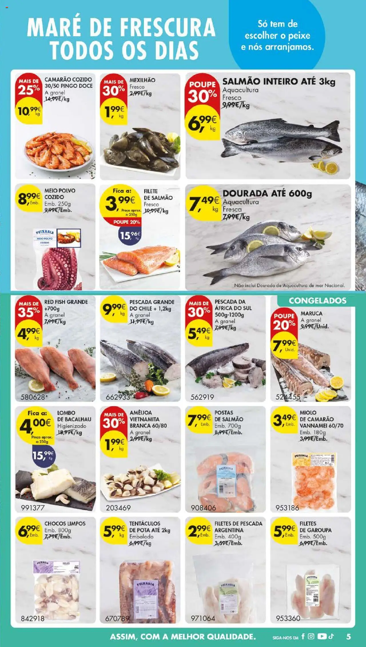 Pingo Doce folheto │ válido de 30.09.2025 | Página: 7 | Produtos: Bacalhau, Pescada, Lombo, Peixe