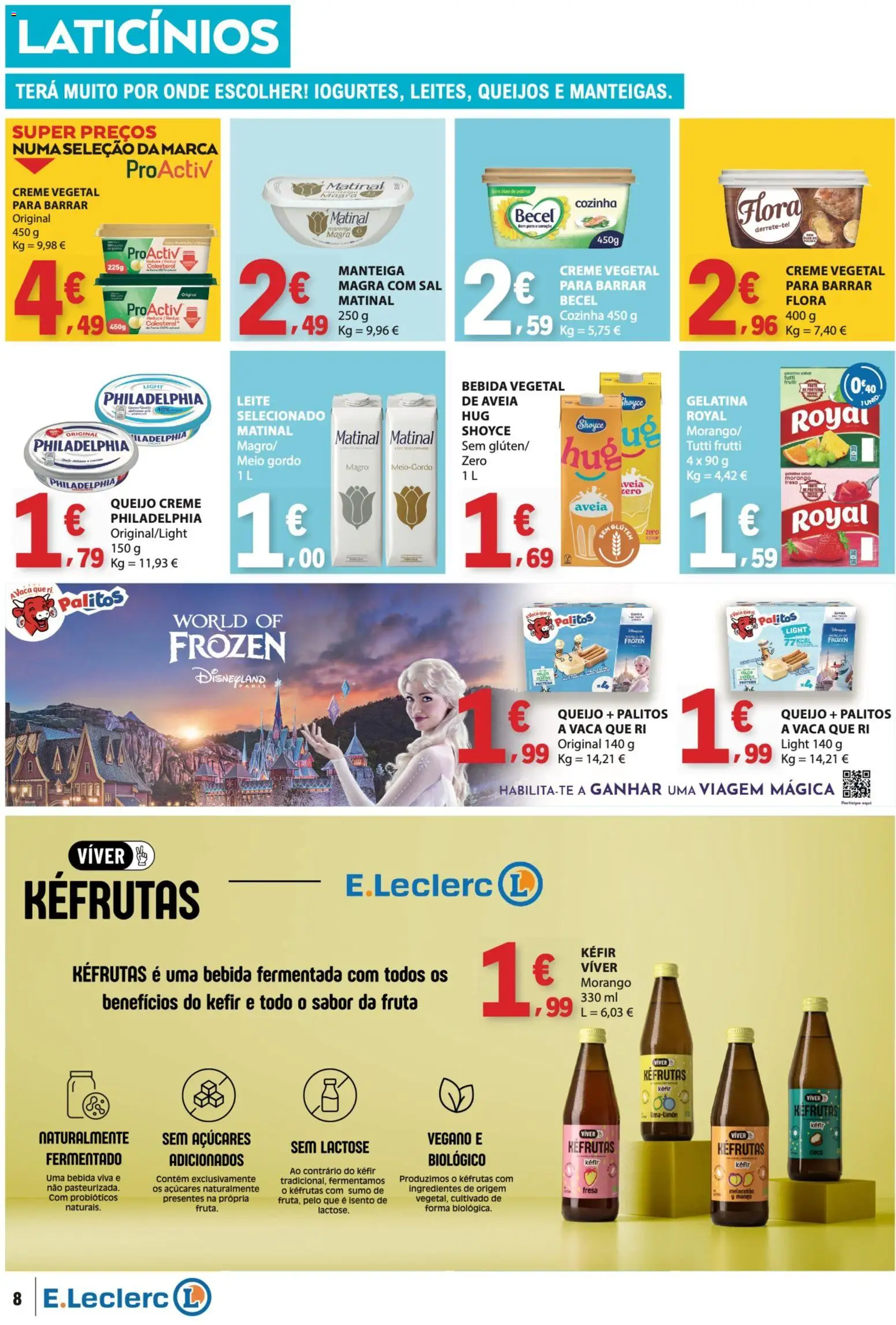 E.Leclerc folheto │ válido de 23.04.2026 | Página: 8 | Produtos: Aveia, Gelatina, Sumo, Bebida