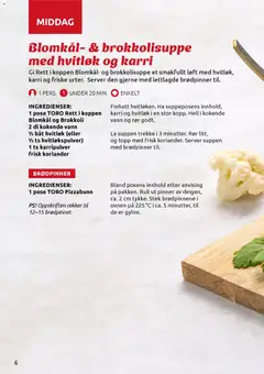 Forhåndsvisning av TORO Pizzabunn, 1 pose TORO Pizzabunn, ingredients for breadsticks. gyldig fra 22.10.2025 | Side: 6