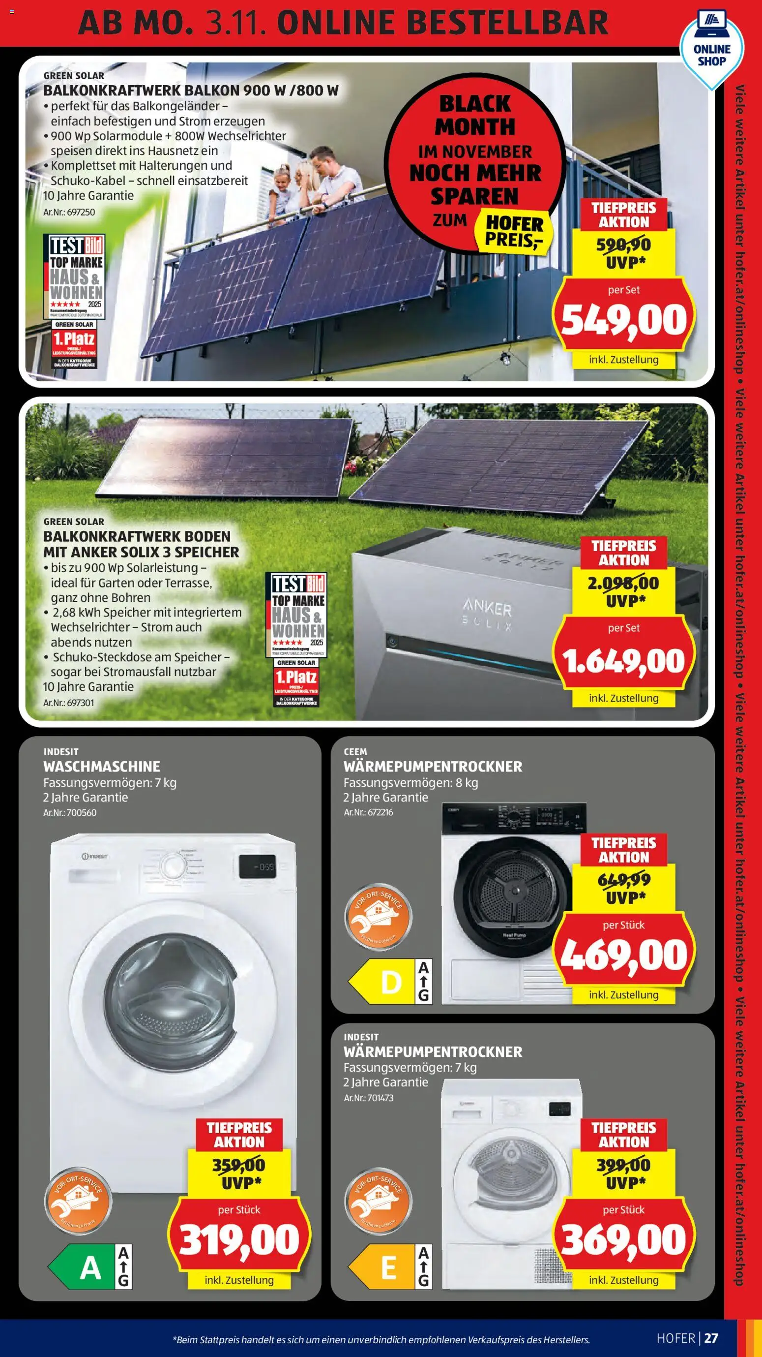 Hofer AT akciós ujság - amely érvényes a következő dátumtól: 31.10.2025 | Oldal: 31