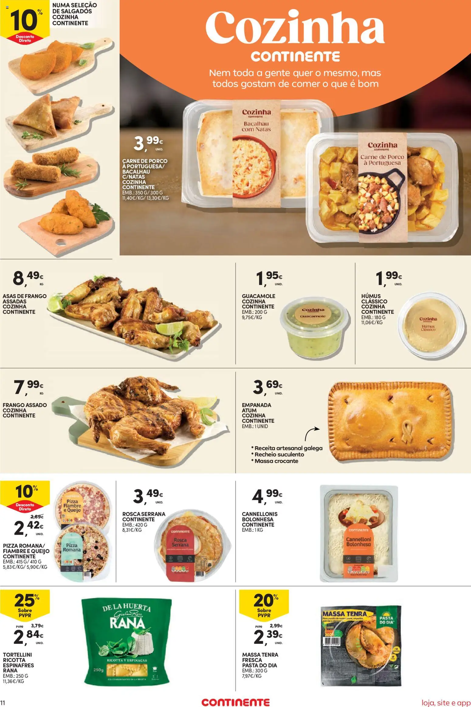 Continente Semanal Continente Bom Dia │ válido de 26.12.2025 | Página: 11 | Produtos: Pizza, Carne, Massa, Natas