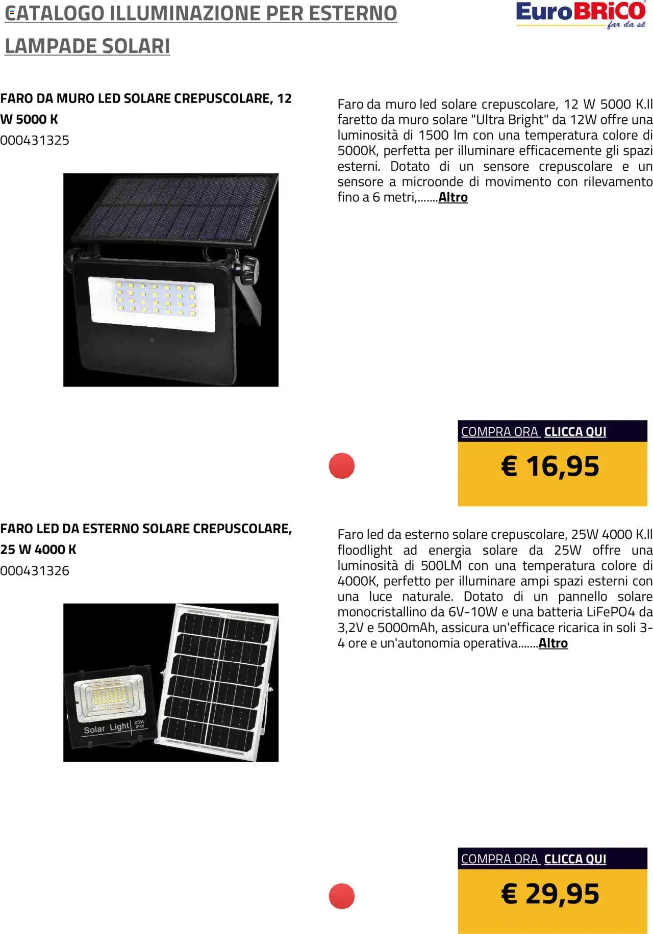 Volantino Eurobrico del 23.07.2025 | Pagina: 45 | Prodotti: Faretto, Microonde, Batteria