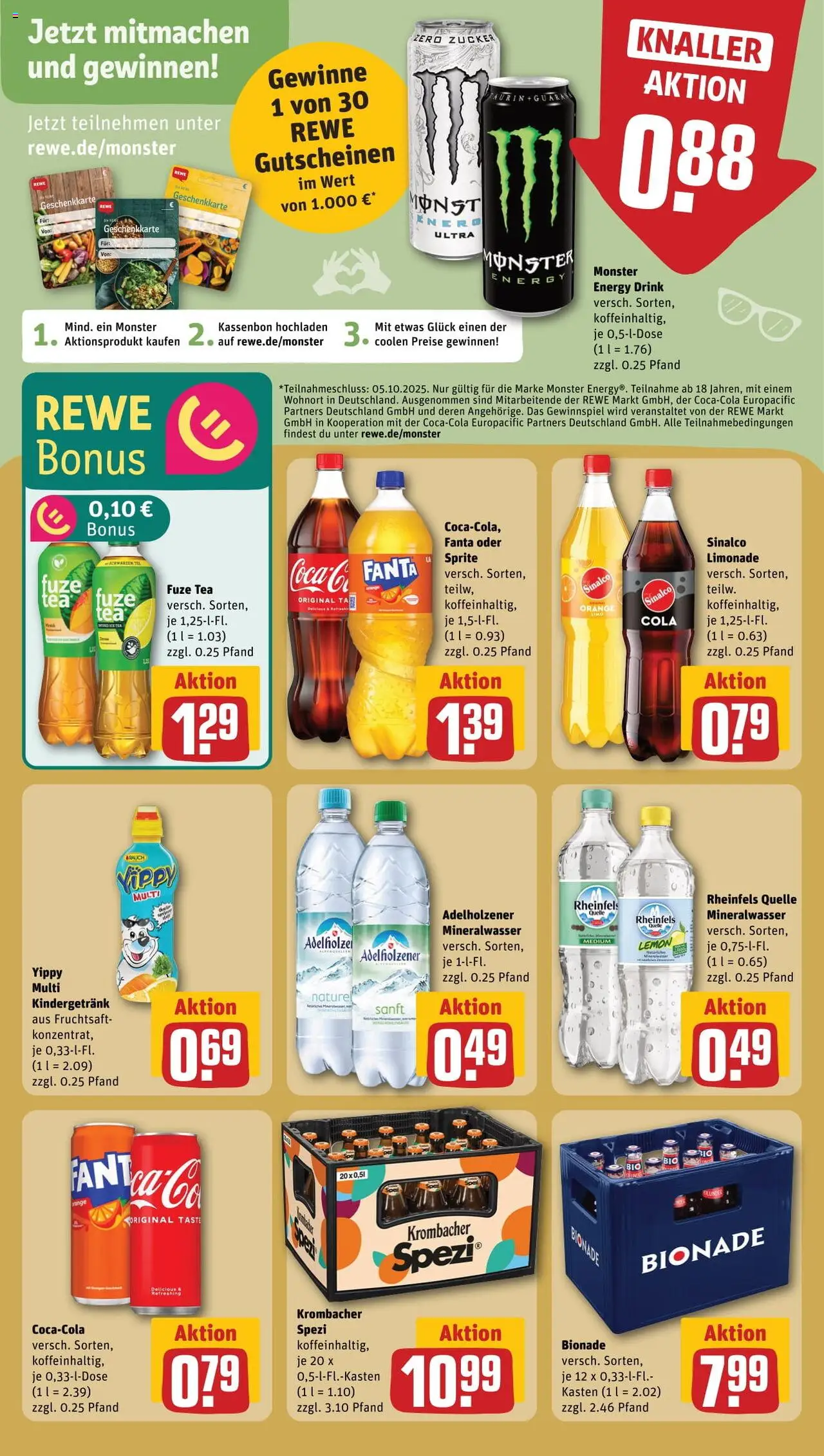 Rewe ihr Kaufpark Prospekt 	 – gültig ab 22.09.2025 | Seite: 20 | Produkte: Sinalco, Adelholzener, Mineralwasser, Zucker
