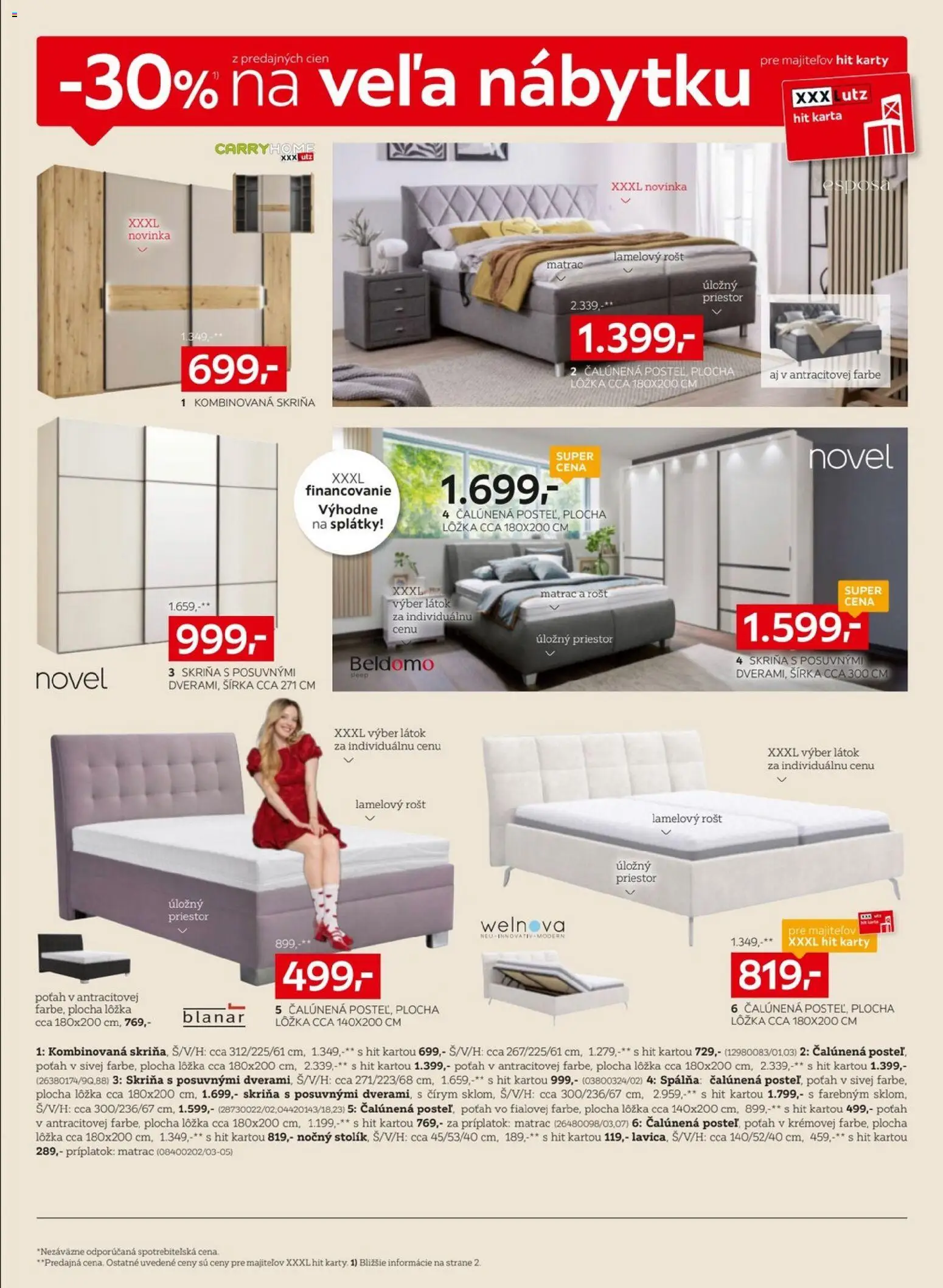 Nové XXXLutz akcie – leták je platný od 06.04.2026 | Strana: 4 | Produkty: Matrac, Skriňa, Rošt