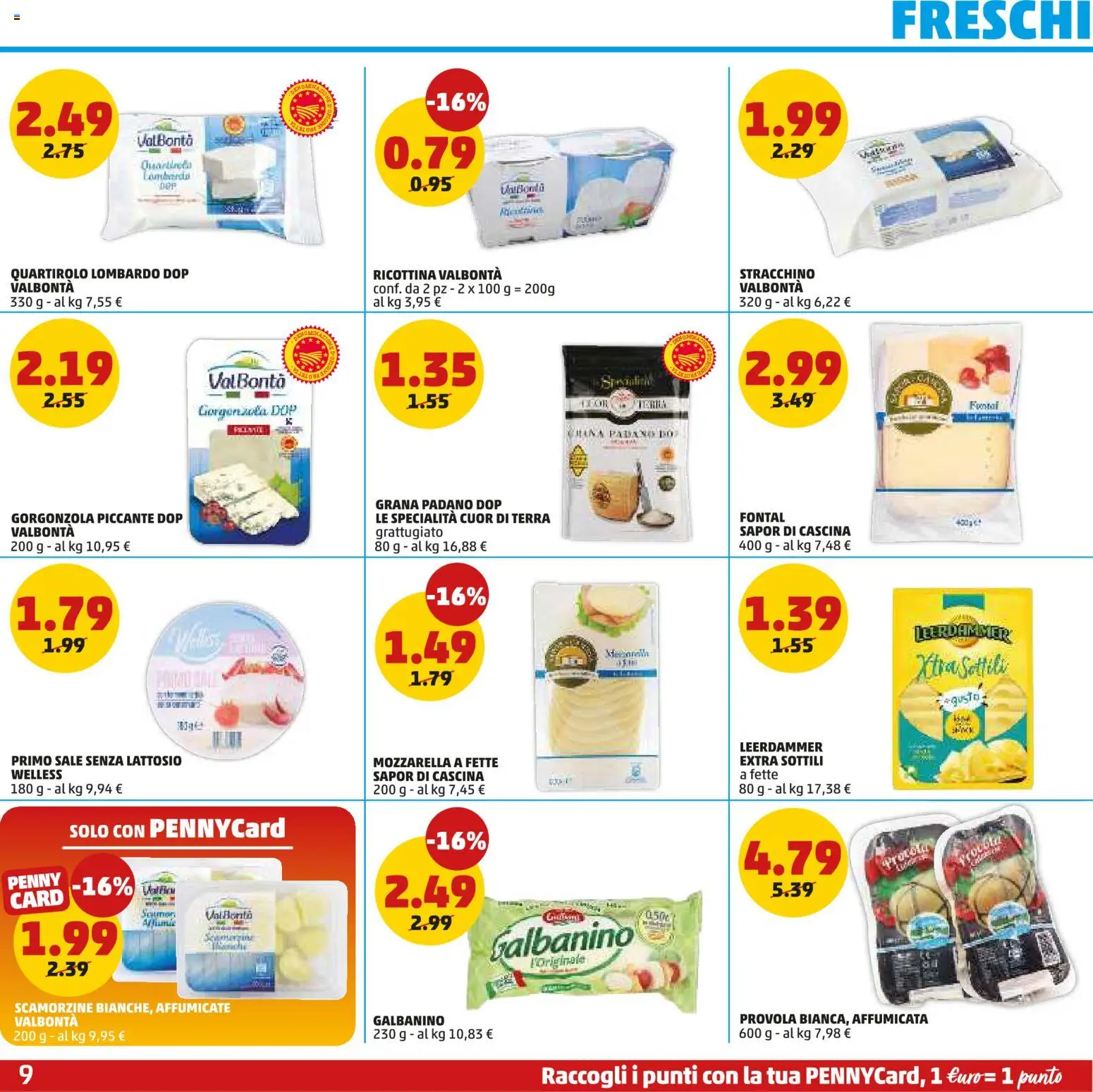 Volantino PENNY del 29.01.2026 | Pagina: 9 | Prodotti: Sale, Mozzarella, Provola, Terra