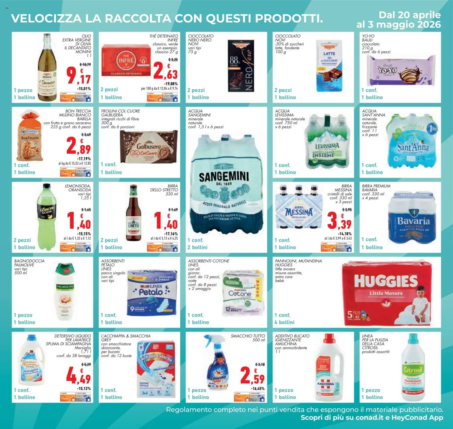 Volantino Conad del 23.04.2026 | Pagina: 27 | Prodotti: Birra, Lavatrice, Cacao, Frollini