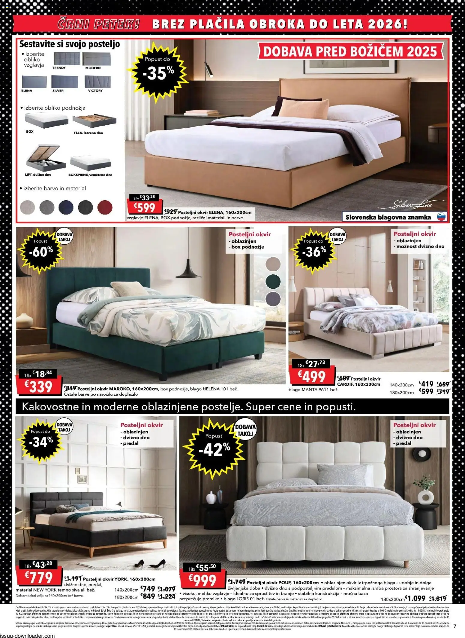 Novi Harvey Norman katalog ponudbe – veljaven od 03.11.2025 | Stran: 7 | Izdelki: Telefon, Okvir, Posteljni okvir