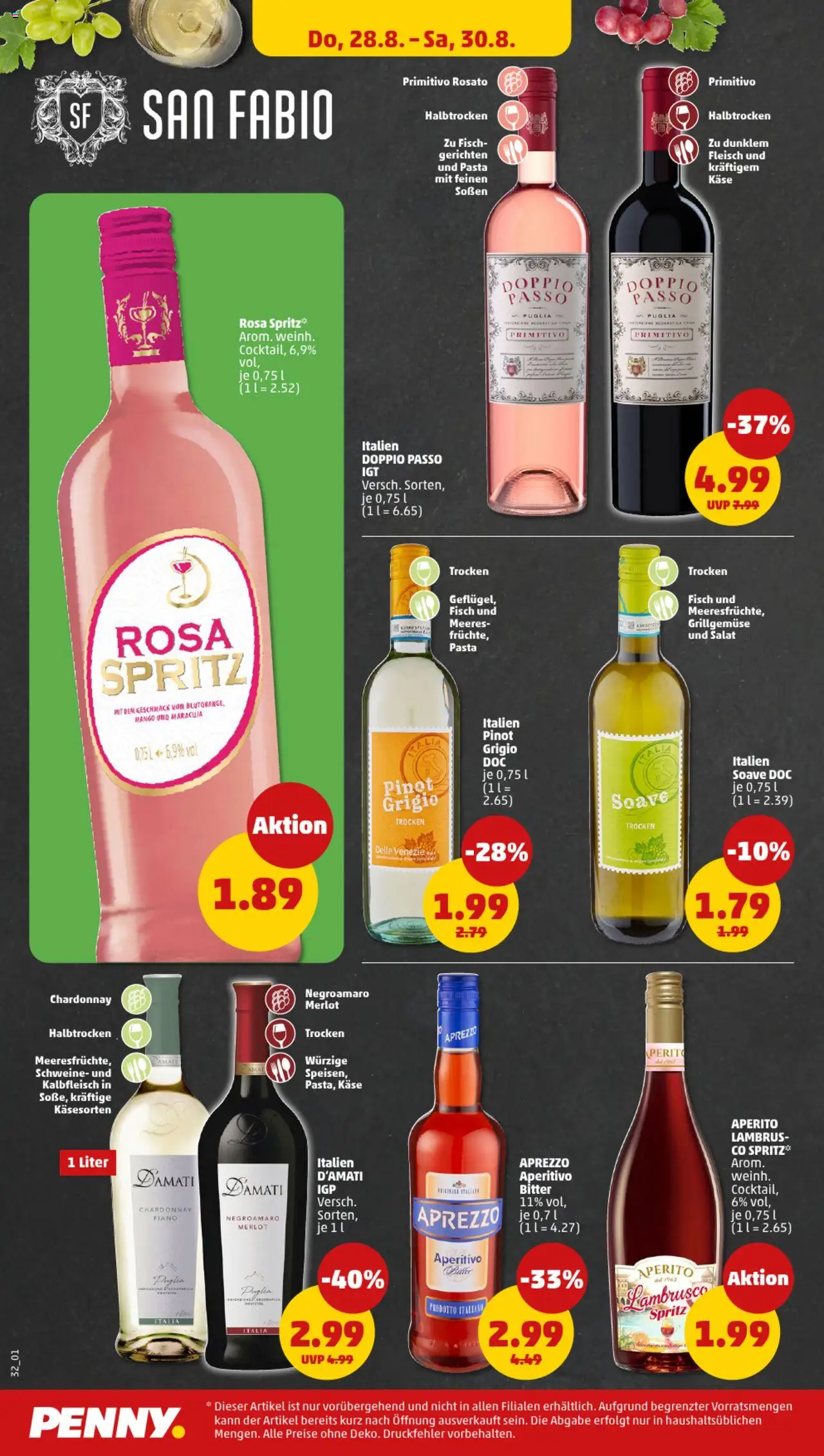 Penny Prospekt 	 - gültig ab dem 25.08.2025 | Seite: 32 | Produkte: Käse, Merlot, Fisch, Salat
