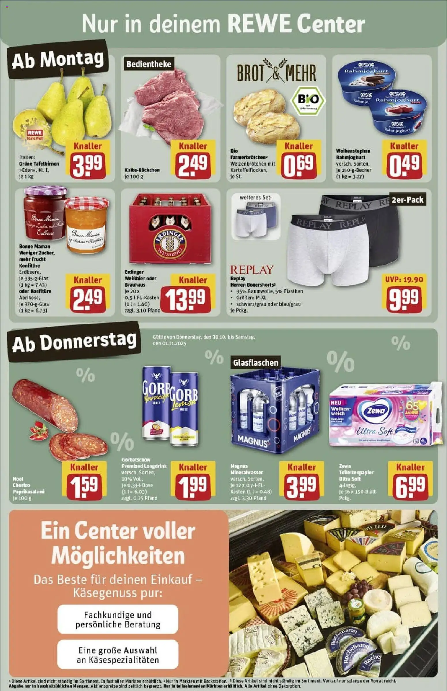 Rewe prospekt Hamburg / Wandsbek	 – gültig ab 26.10.2025 | Seite: 5 | Produkte: Weißbier, Zewa, Mineralwasser, Toilettenpapier