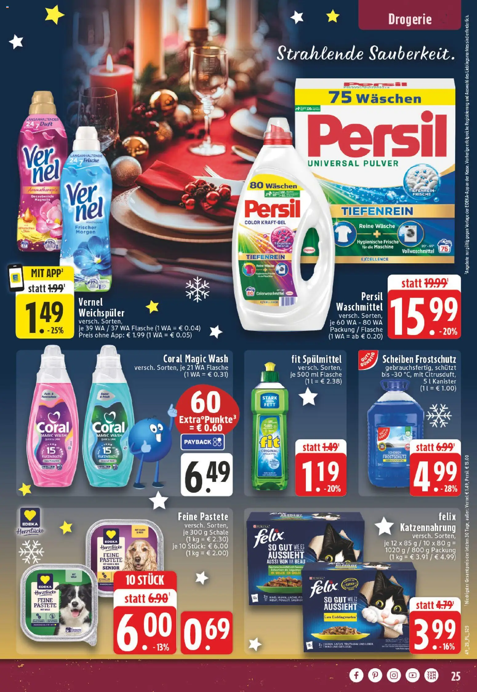 Edeka Prospekt 	 – gültig ab 01.12.2025 | Seite: 25 | Produkte: Coral, Duft, Weichspüler, Persil