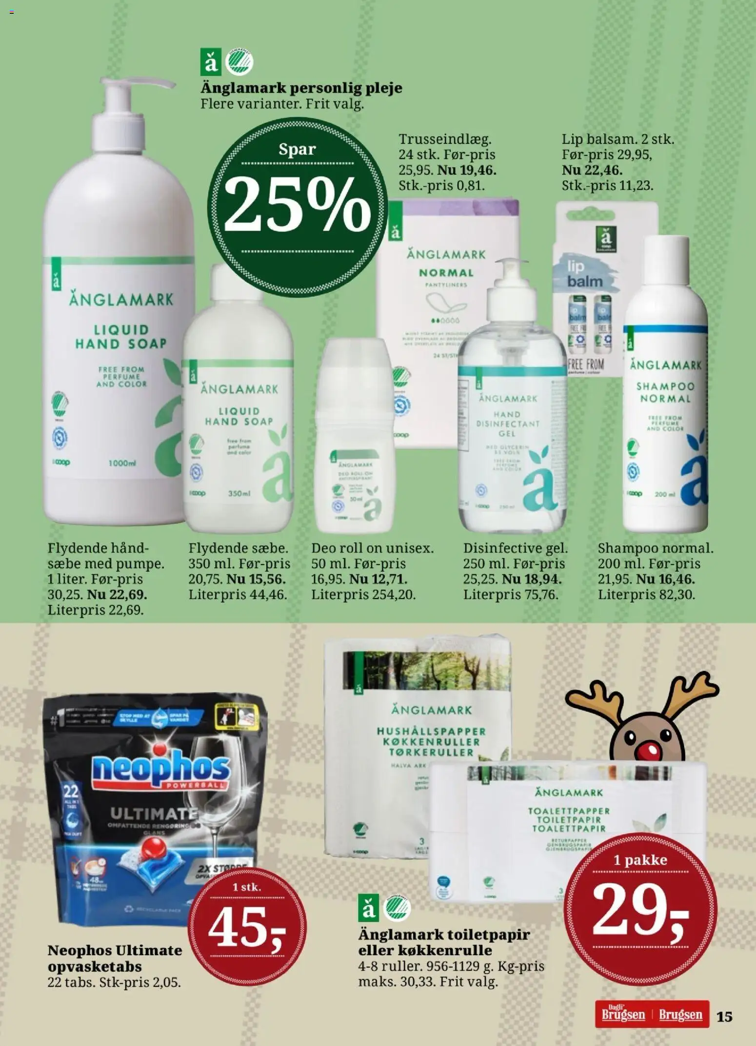 Dagli'Brugsen tilbudsavis – gyldig fra 05.12.2025 | Side: 15 | Produkter: Shampoo, Sæbe