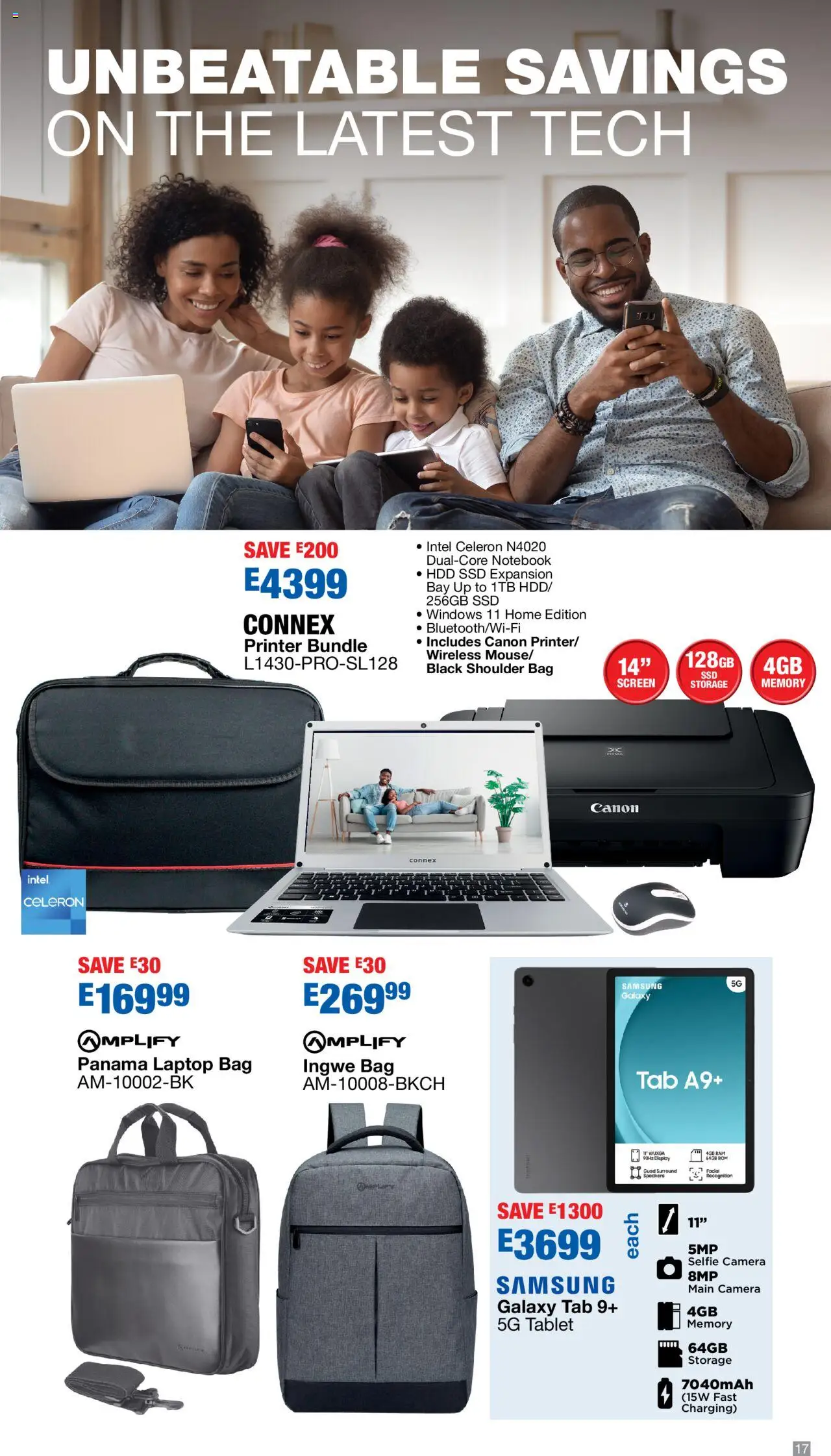 New OK Furniture catalogue – valid from 06.10.2025 | Page: 17 | Products: Notebook, Tablet, Bag, Laptop