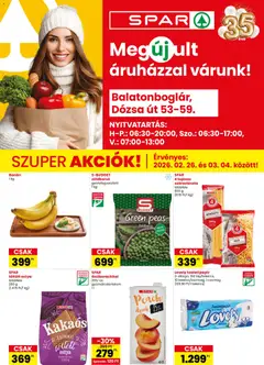 Spar - Balatonboglár üzlet megújulás - amely érvényes a következő dátumtól: 26.02.2026