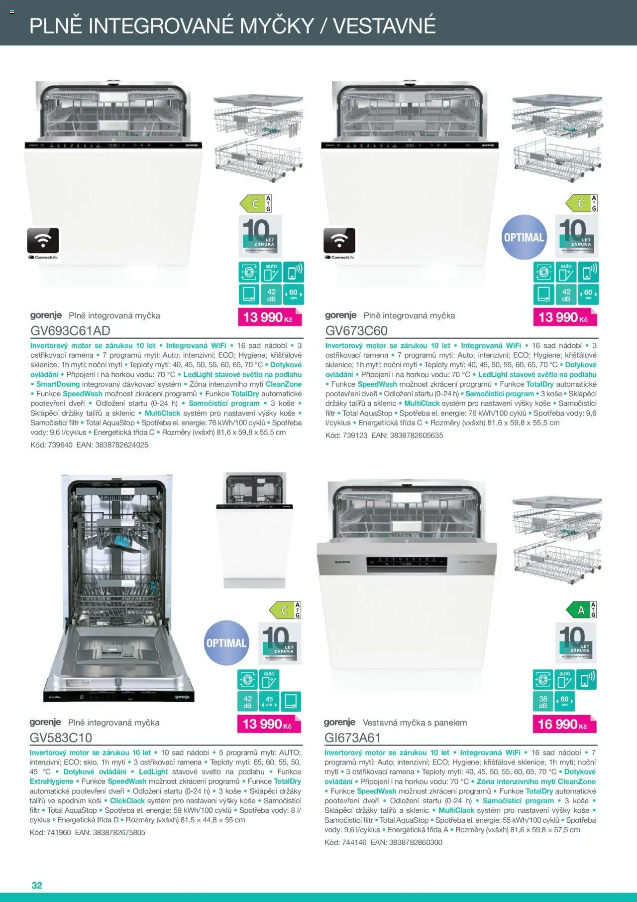 Möbelix leták - Gorenje od 29.03.2023 | Strana: 32 | Produkty: Nádobí, Myčka