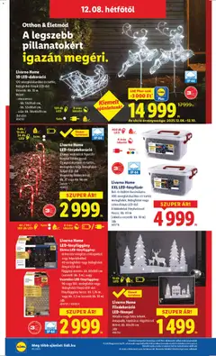 Livarno Home 3D LED-dekoráció, 120 energiatakarékos és tartós, hidegfehér fényű LED-del. Vezeték: kb. 10 m. Méret: rénszarvas: kb. 53x95x6 cm, kb. 52x90x6 cm, szán: kb. 56x40x19 cm - amely érvényes a következő dátumtól: 04.12.2025 | Oldal: 46