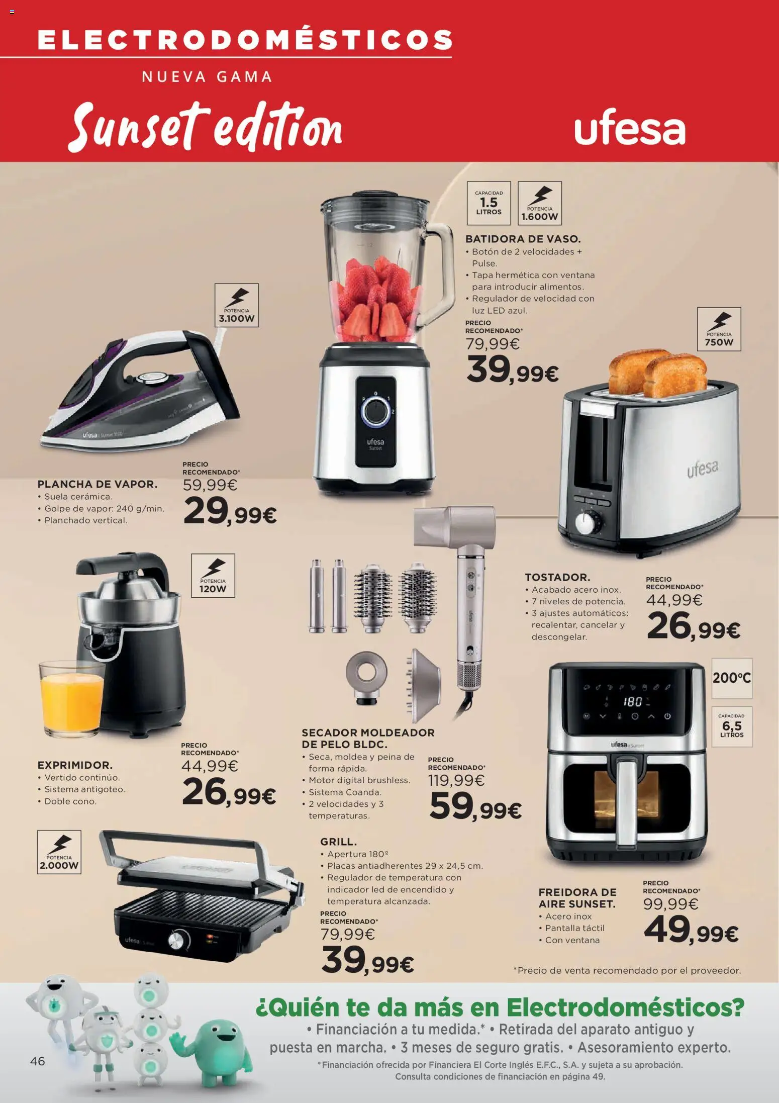 Hipercor catálogo │ válido desde el 23.10.2025 | Página: 59 | Productos: Té, Plancha, Batidora, Freidora