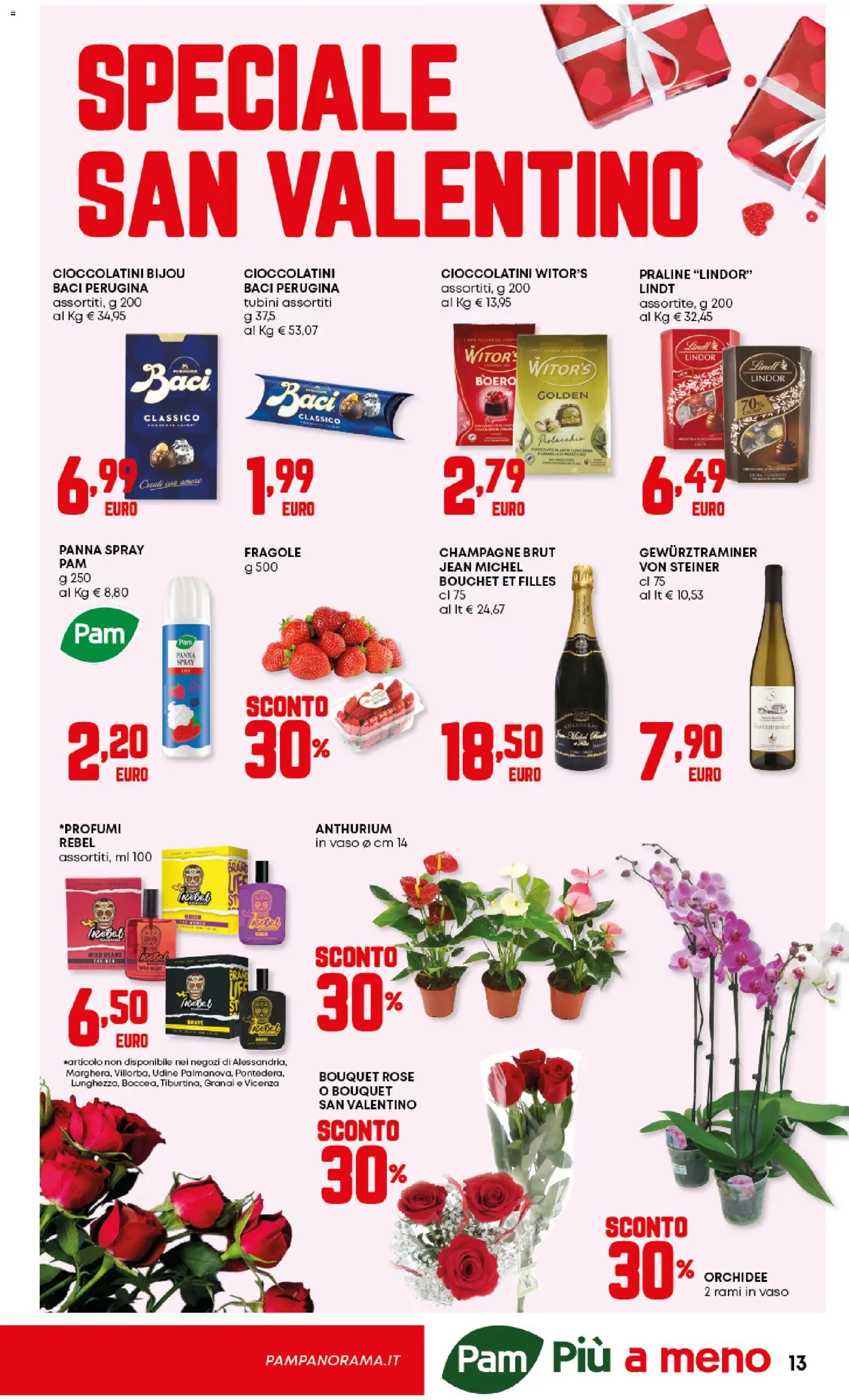 Volantino Panorama del 12.02.2026 | Pagina: 13 | Prodotti: Fragole, Panna, Cioccolatini, Vaso