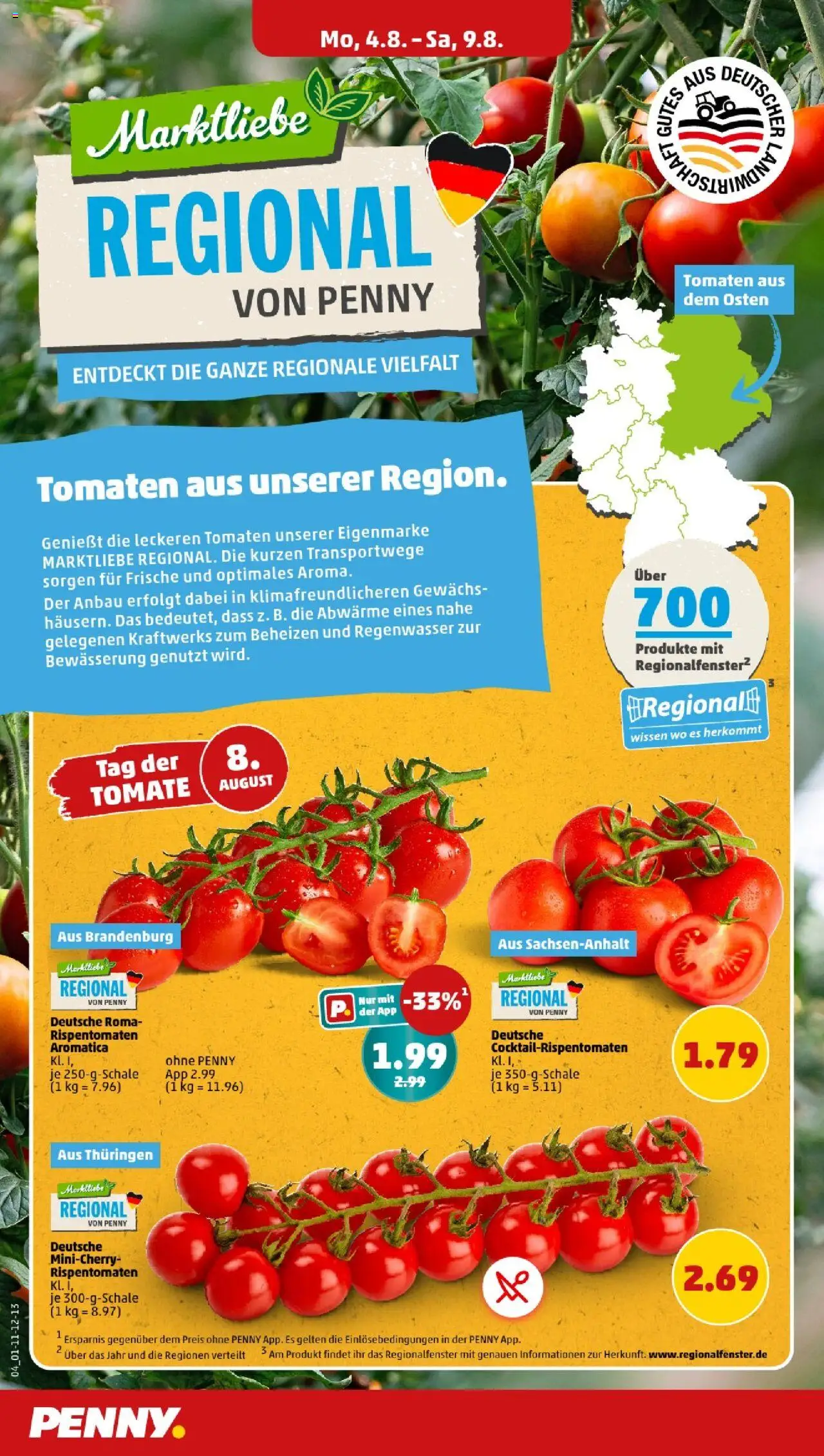 Penny - Mecklenburg-Vorpommern - gültig ab dem 04.08.2025 | Seite: 4 | Produkte: Tomaten